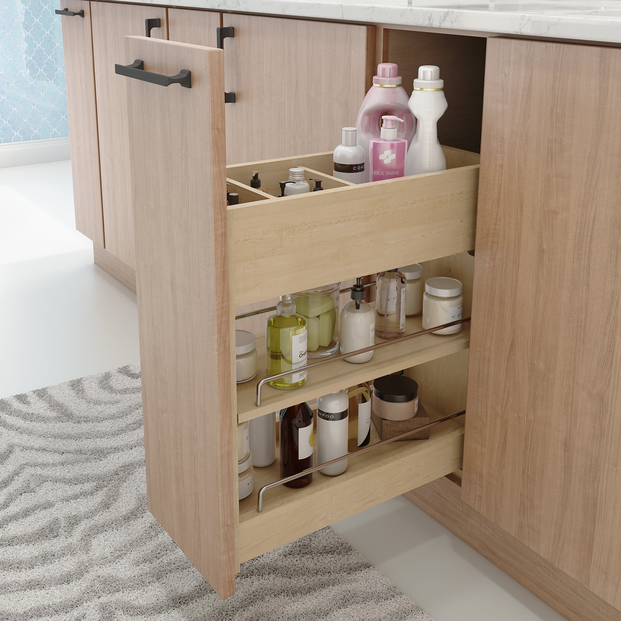 8" "No Wiggle" Soft-close Vanity Cabinet Pullout | KitchBath