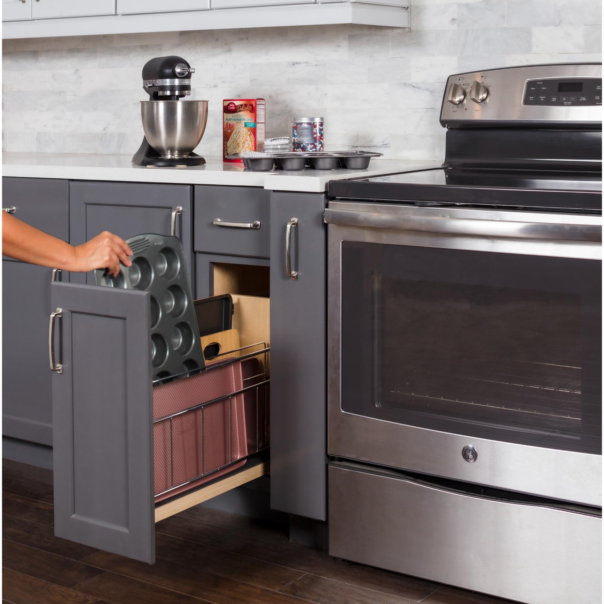 8" "No Wiggle" Soft-close Tray Divider Pullout | KitchBath