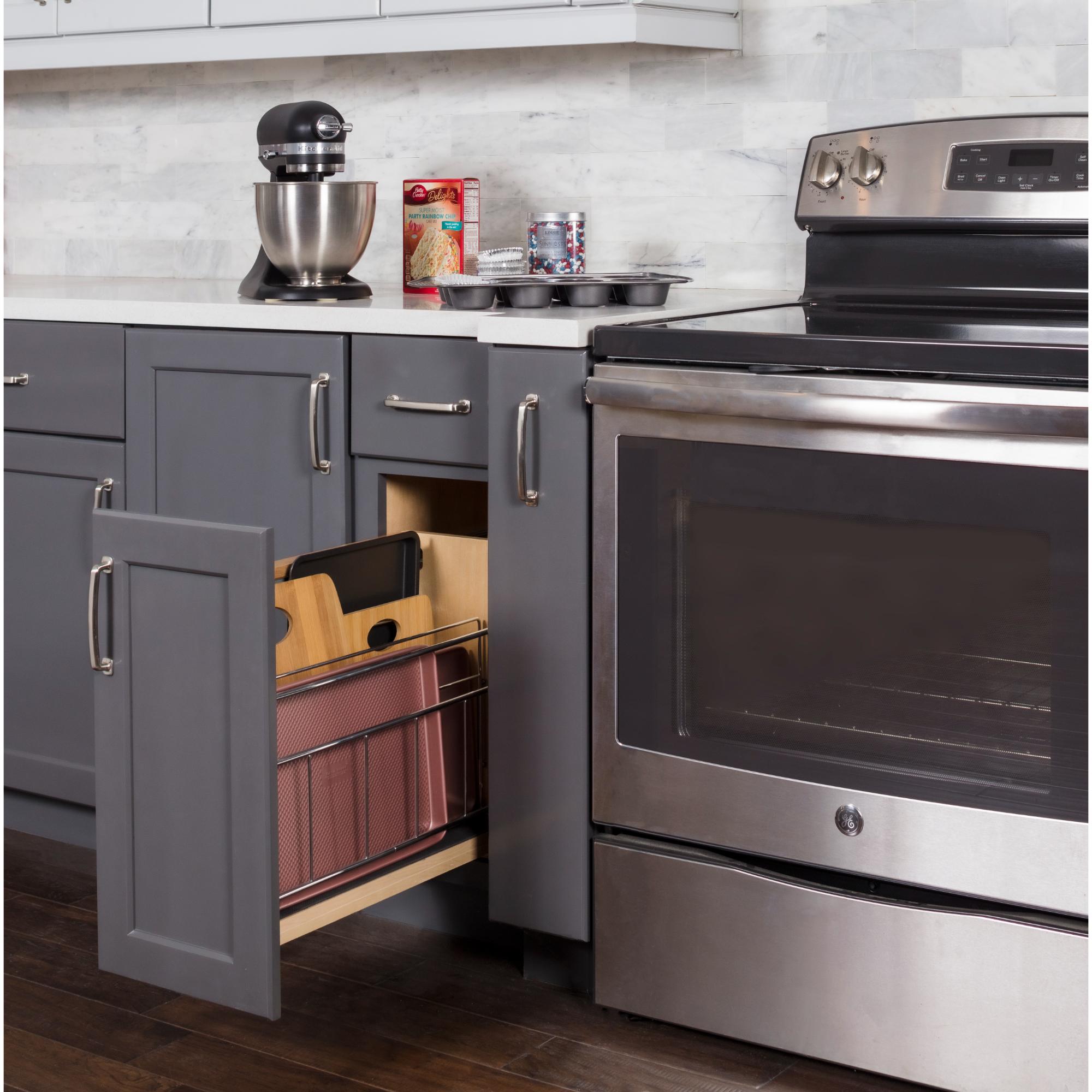 8" "No Wiggle" Soft-close Tray Divider Pullout | KitchBath