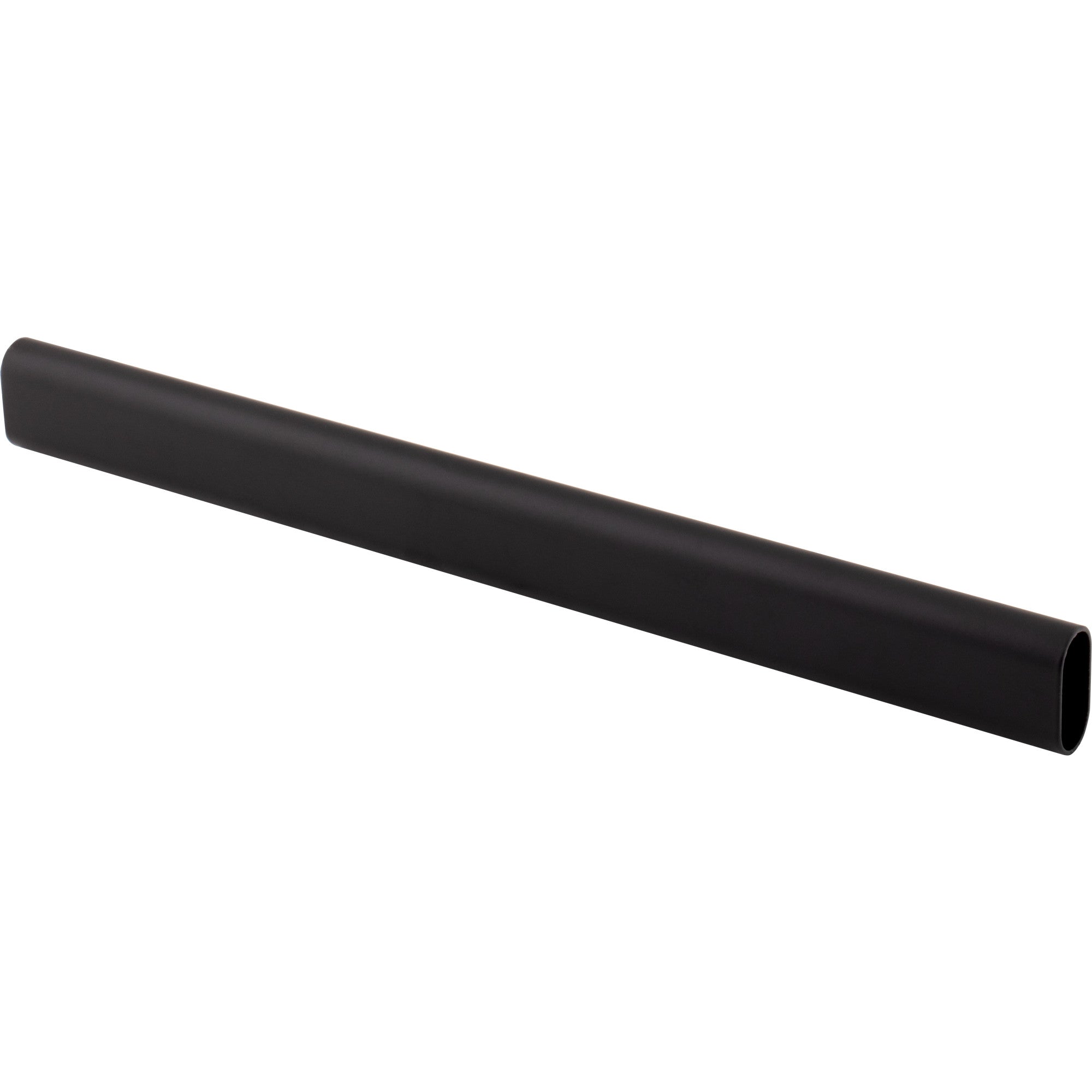 80 Matte Black 9/16" x 1-3/16" x 8' Oval Steel Closet Rods