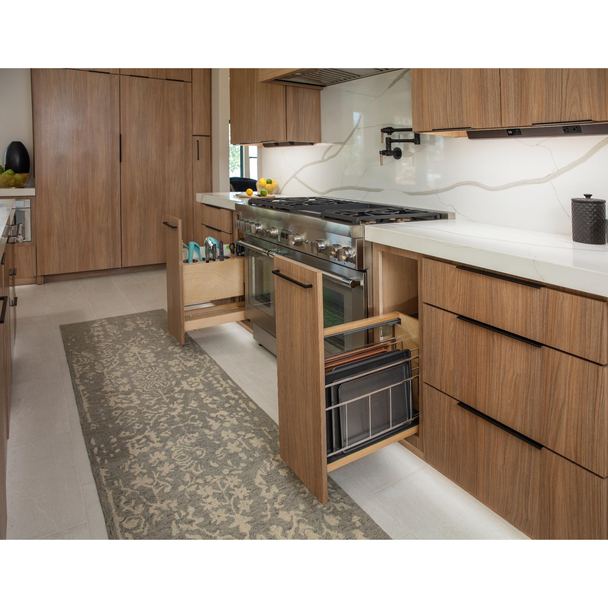 8" "No Wiggle" Soft-close Tray Divider Pullout | KitchBath