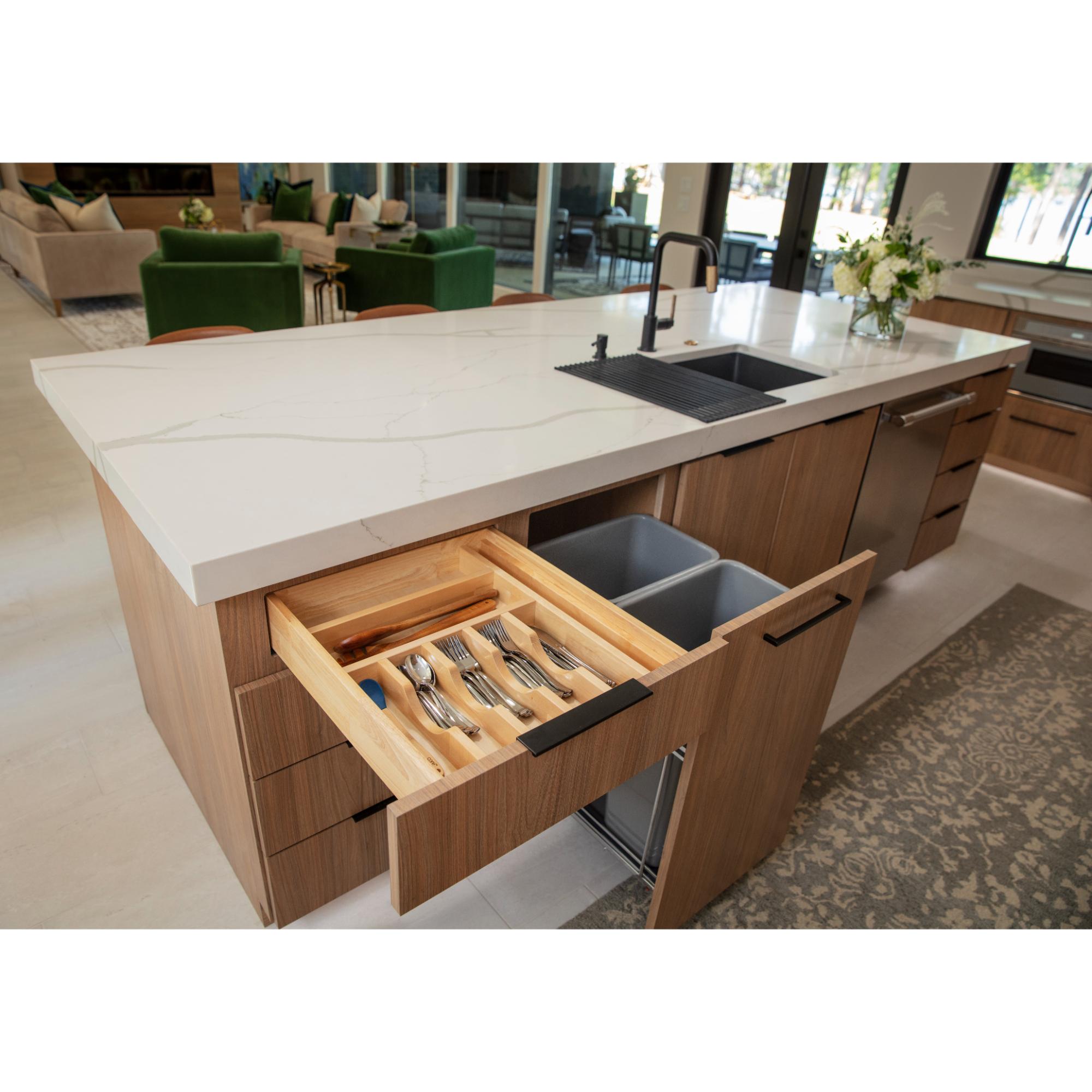 8" "No Wiggle" Soft-close Tray Divider Pullout | KitchBath