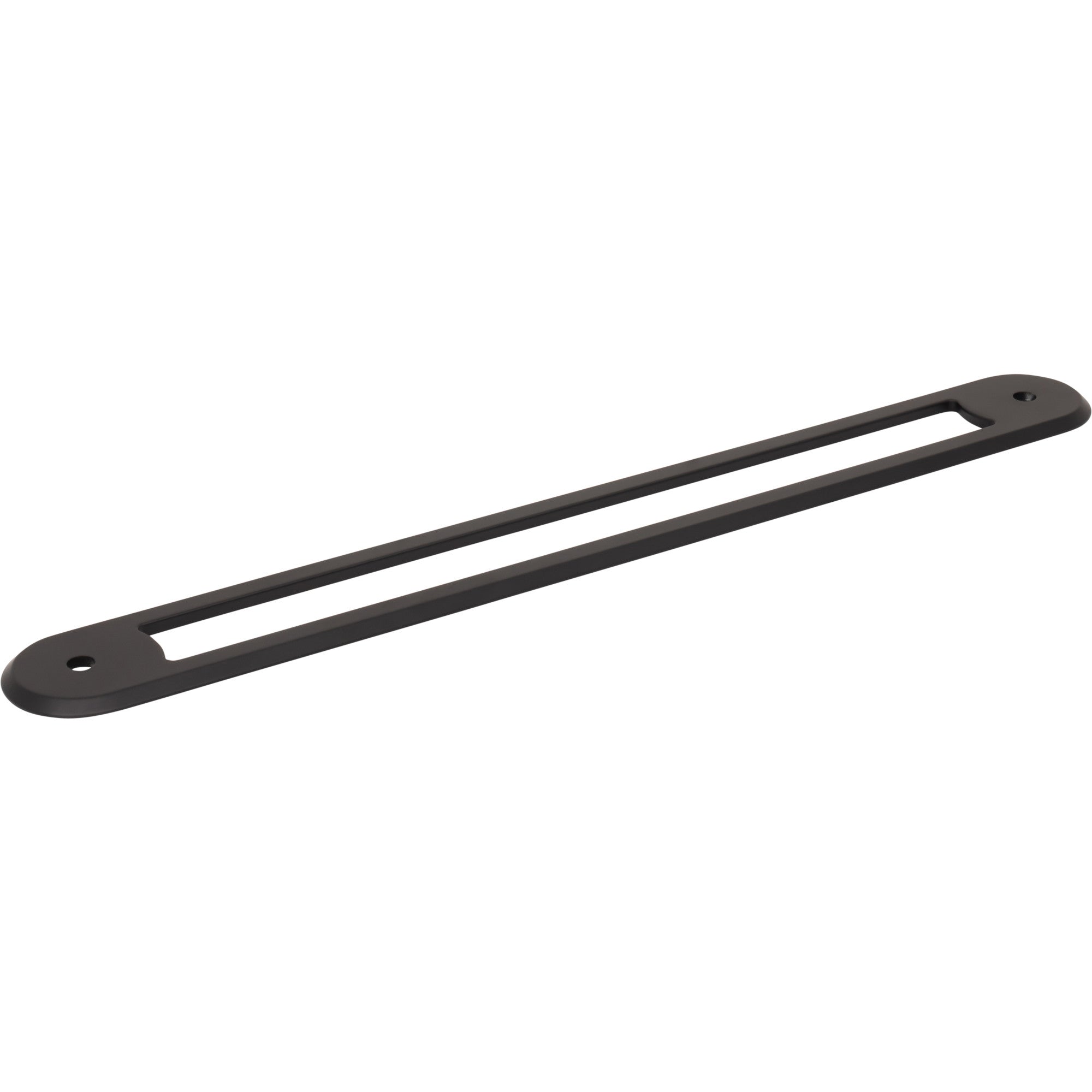 Brockwell 12" Center to Center Pull Backplate Flat Black | KitchBath