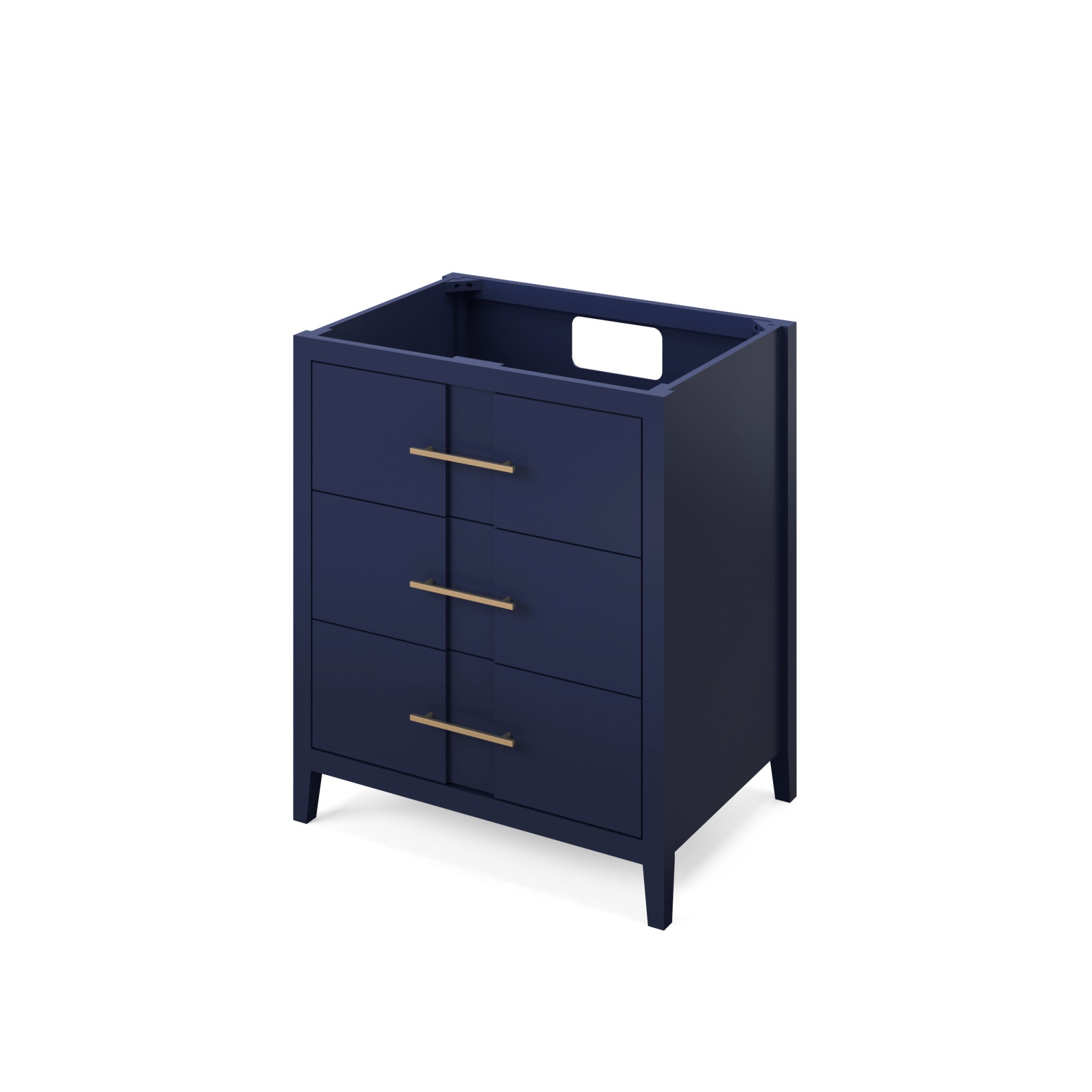 Katara 30" Hale Blue Katara Vanity, White Quartz Vanity Top, Undermount Rectangle Sink | KitchBath
