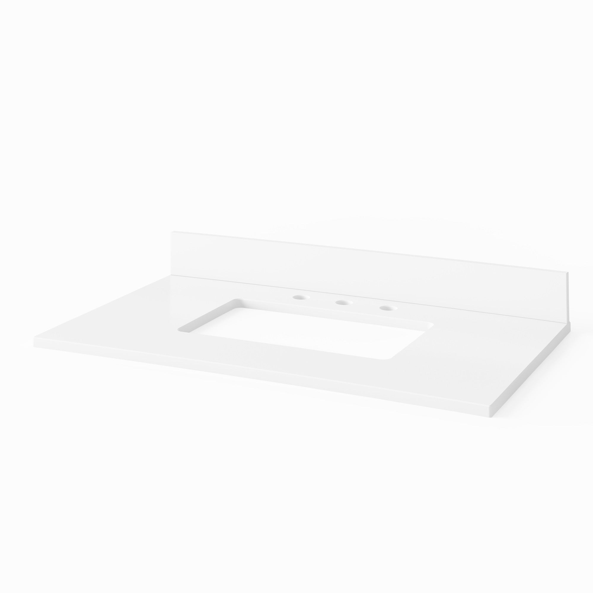 Kipling 36" W  Single Basin Bathroom Vanity Set White, White Quartz Vanity Top, Rectangle Bowl | KitchBath