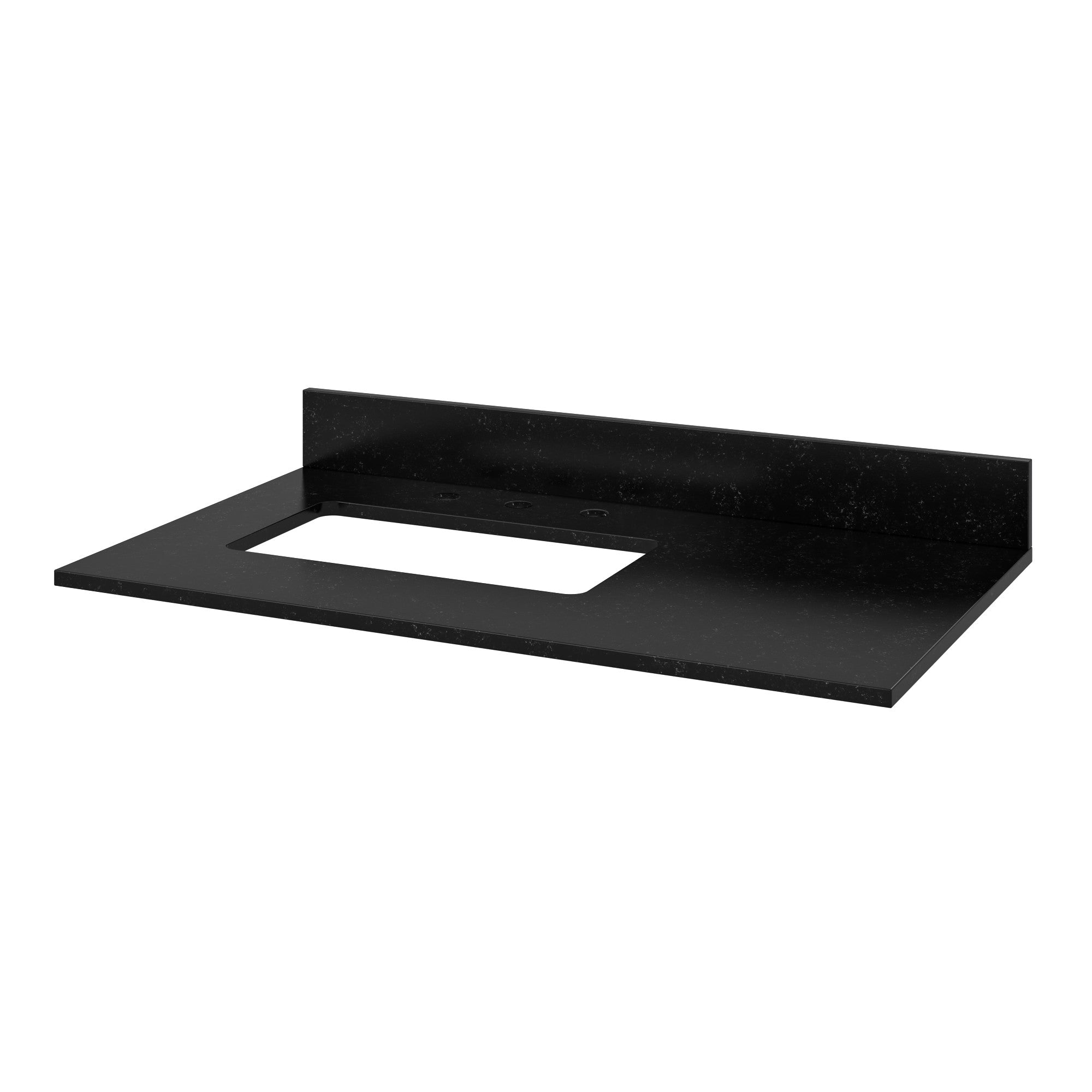 Theodora 36" Single Bathroom Vanity Set Dark Walnut, Black Granite Vanity Top, Rectangle Bowl | KitchBath