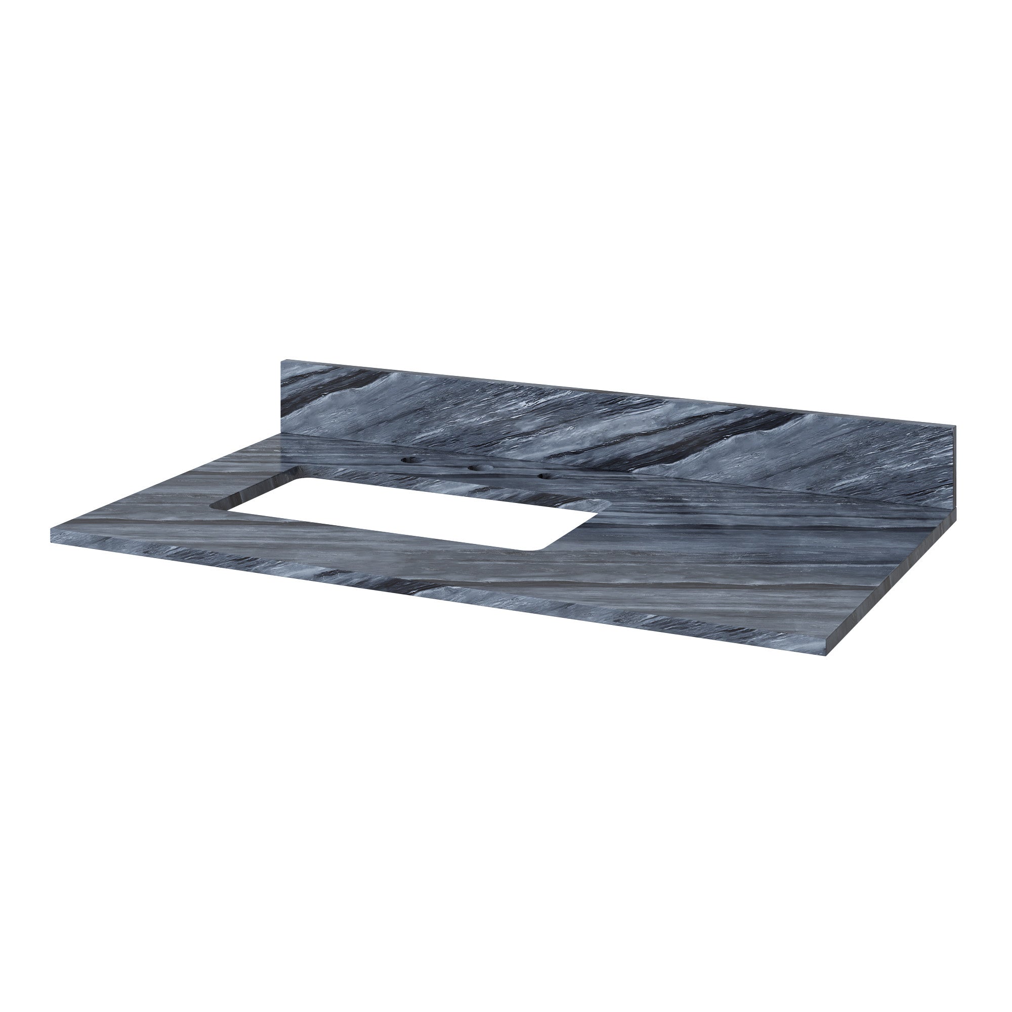 Katara 36" Single Bathroom Vanity Set Natural Oak, Grey Marble Vanity Top, Rectangle Bowl | KitchBath