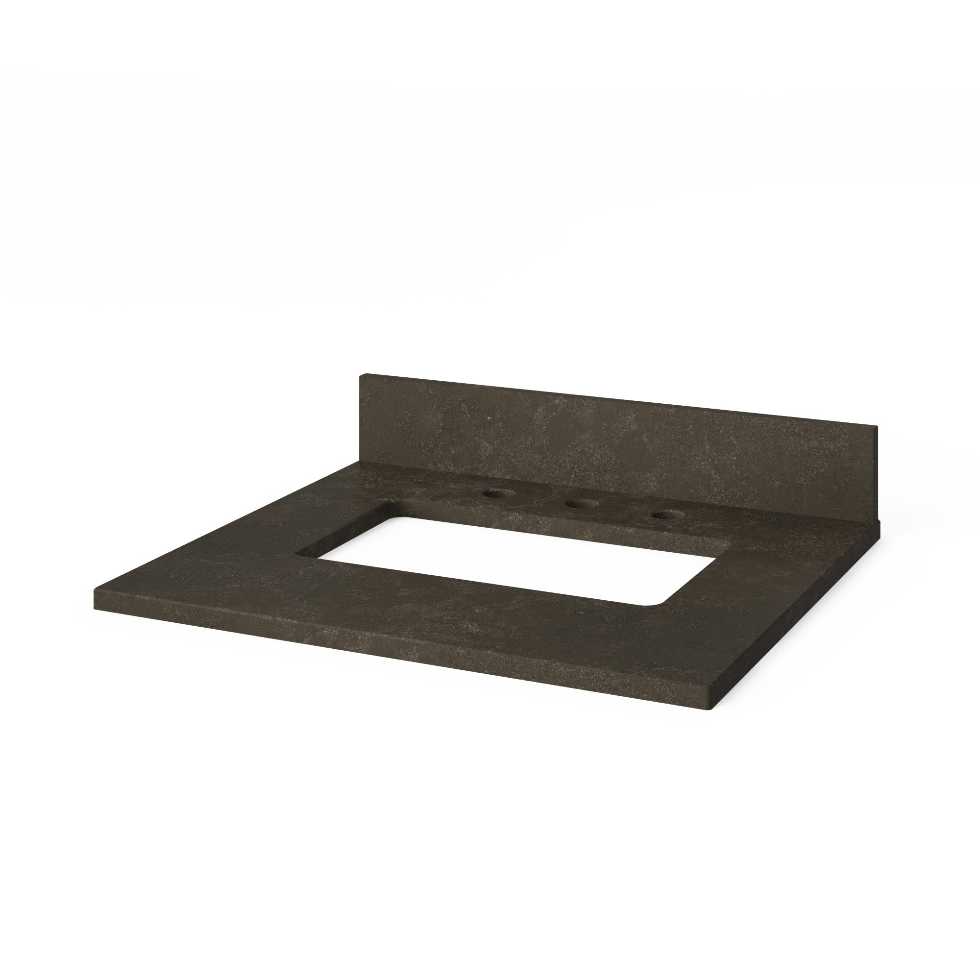 Percival 24" Single Bathroom Vanity Set Natural Oak, Blue Limestone Vanity Top, Rectangle Bowl | KitchBath