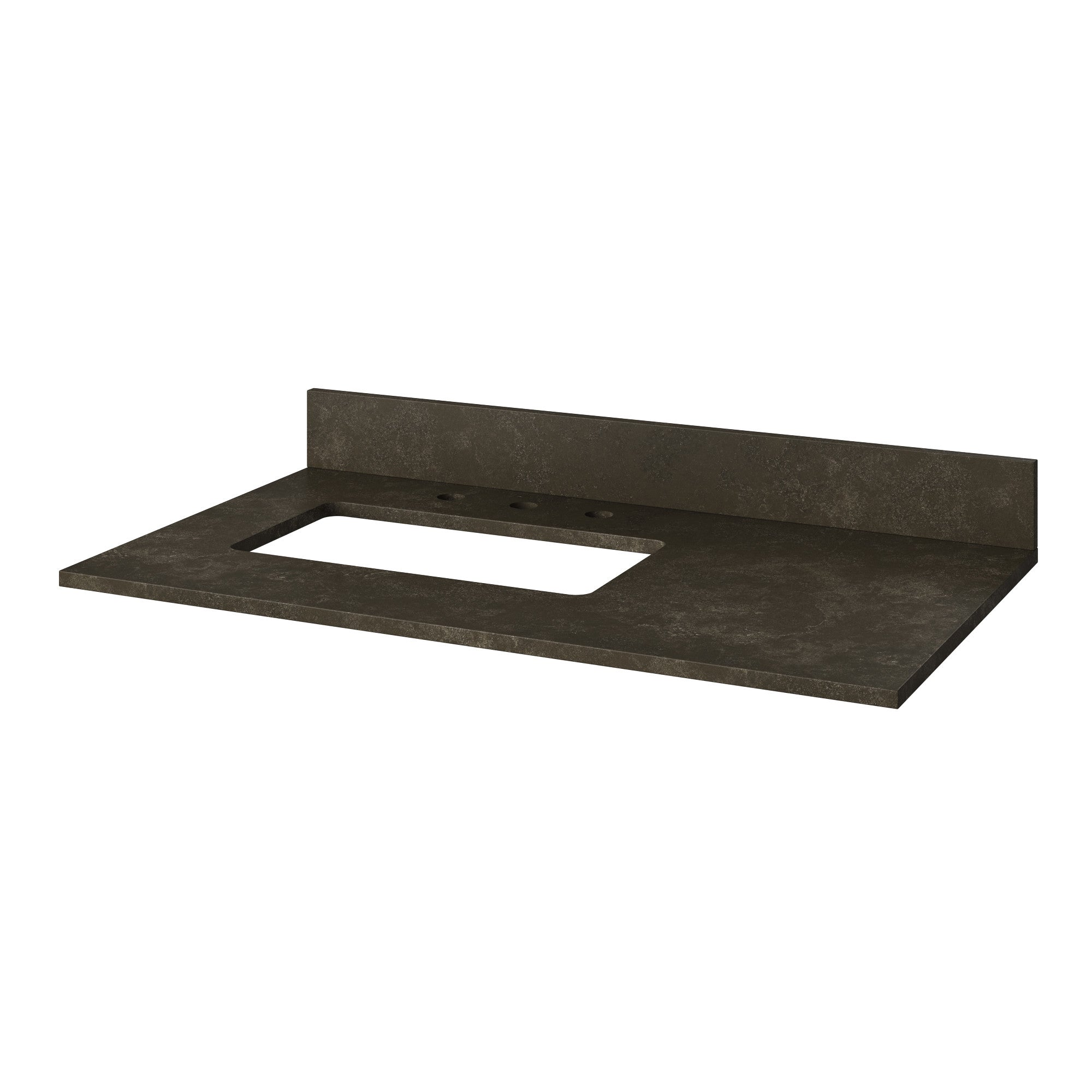 Theodora 36" Single Bathroom Vanity Set Dark Walnut, Blue Limestone Vanity Top, Rectangle Bowl | KitchBath
