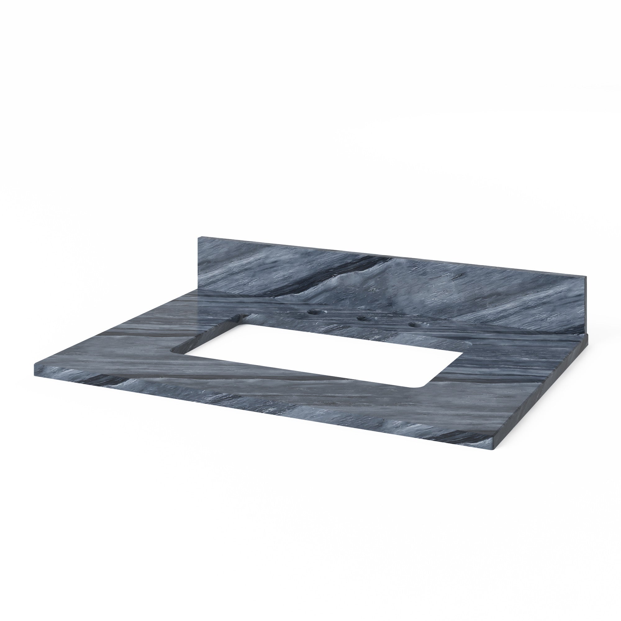 Theodora 30" Single Bathroom Vanity Set Natural Oak, Grey Marble Vanity Top, Rectangle Bowl | KitchBath