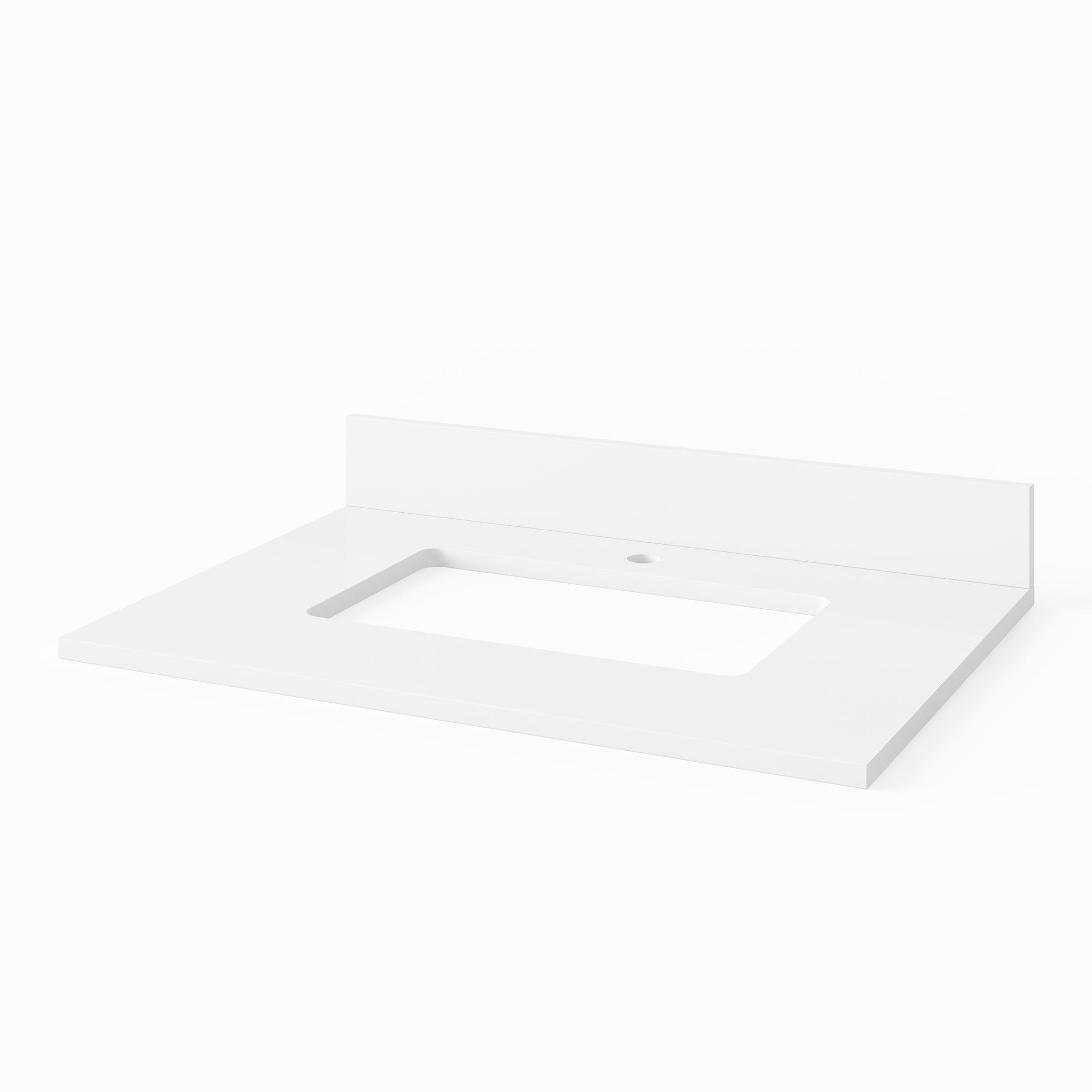 Theodora 30" White Theodora Vanity, White Quartz Vanity Top, Undermount Rectangle Bowl | KitchBath