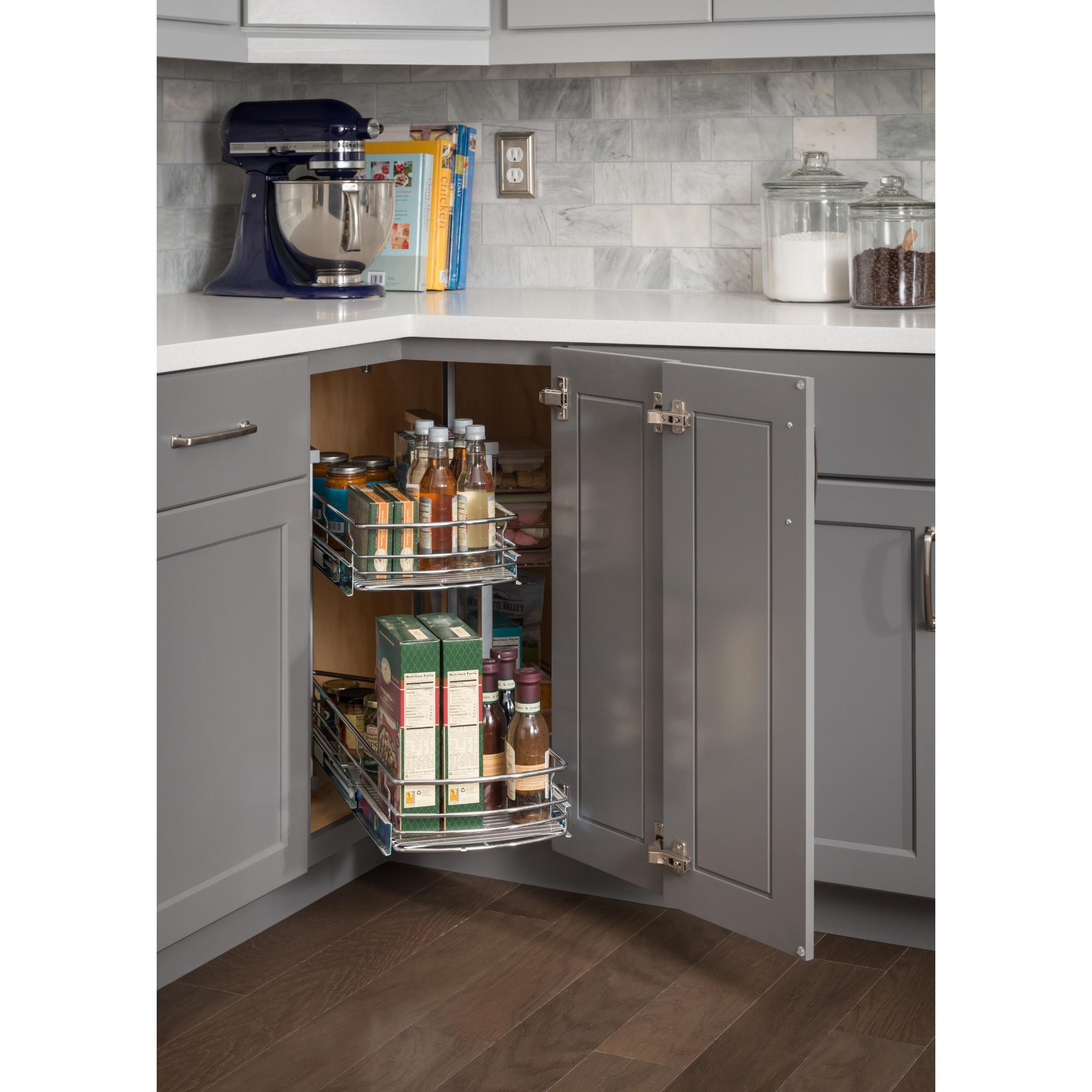 Easy 360 Lazy Susan Rotating Corner Organizer | KitchBath