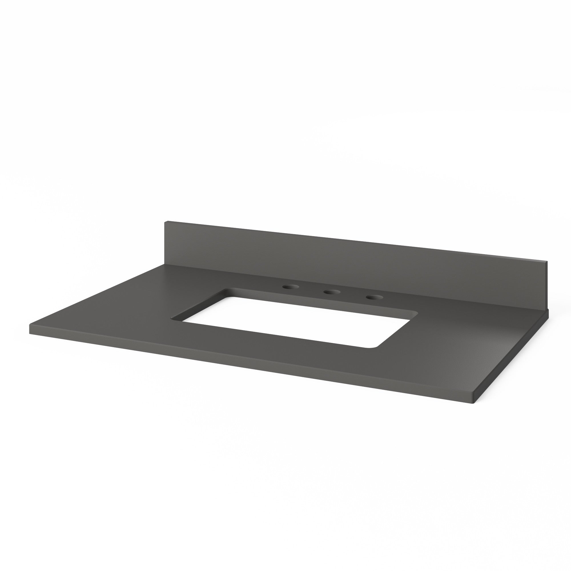 Kipling 36" W  Single Basin Bathroom Vanity Set Dark Walnut, Grey Quartz Vanity Top, Rectangle Bowl | KitchBath