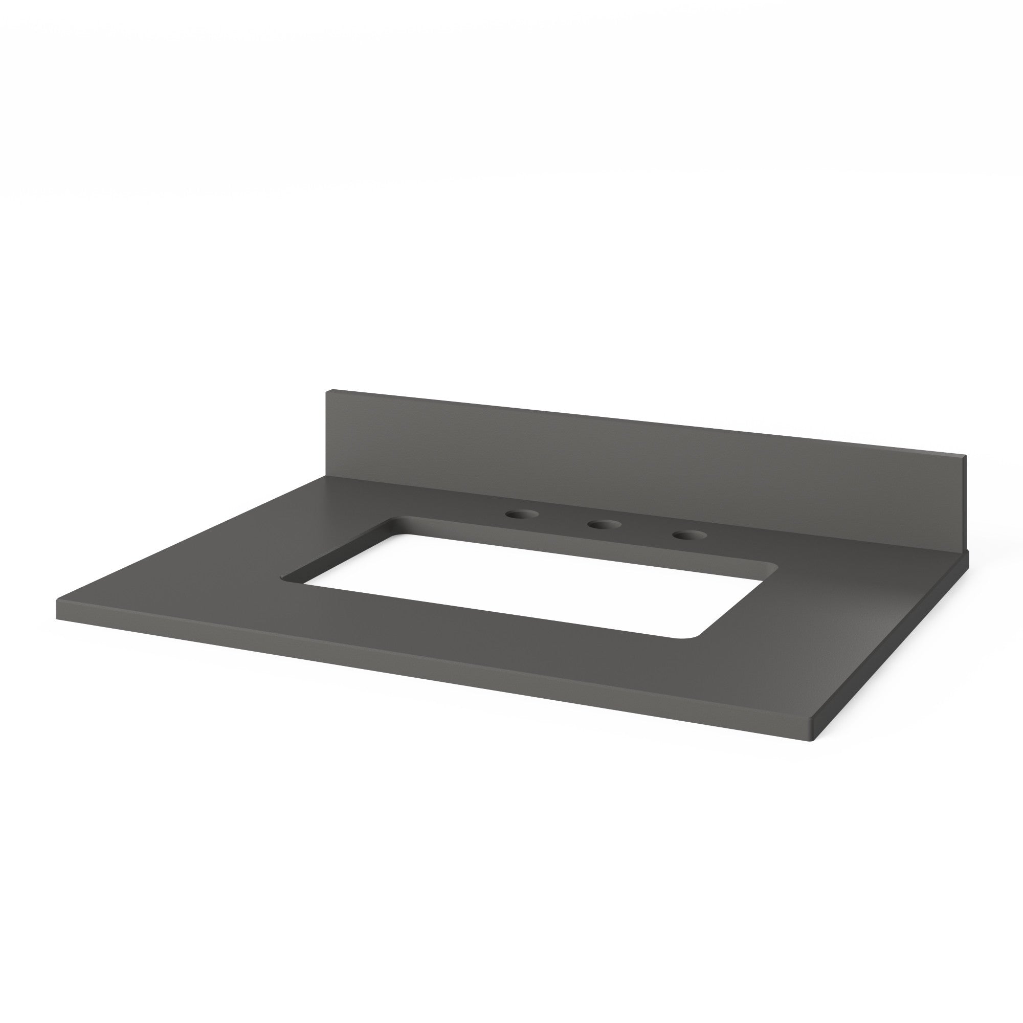 Katara 30" Single Bathroom Vanity Set Dark Walnut, Grey Quartz Vanity Top, Rectangle Bowl | KitchBath