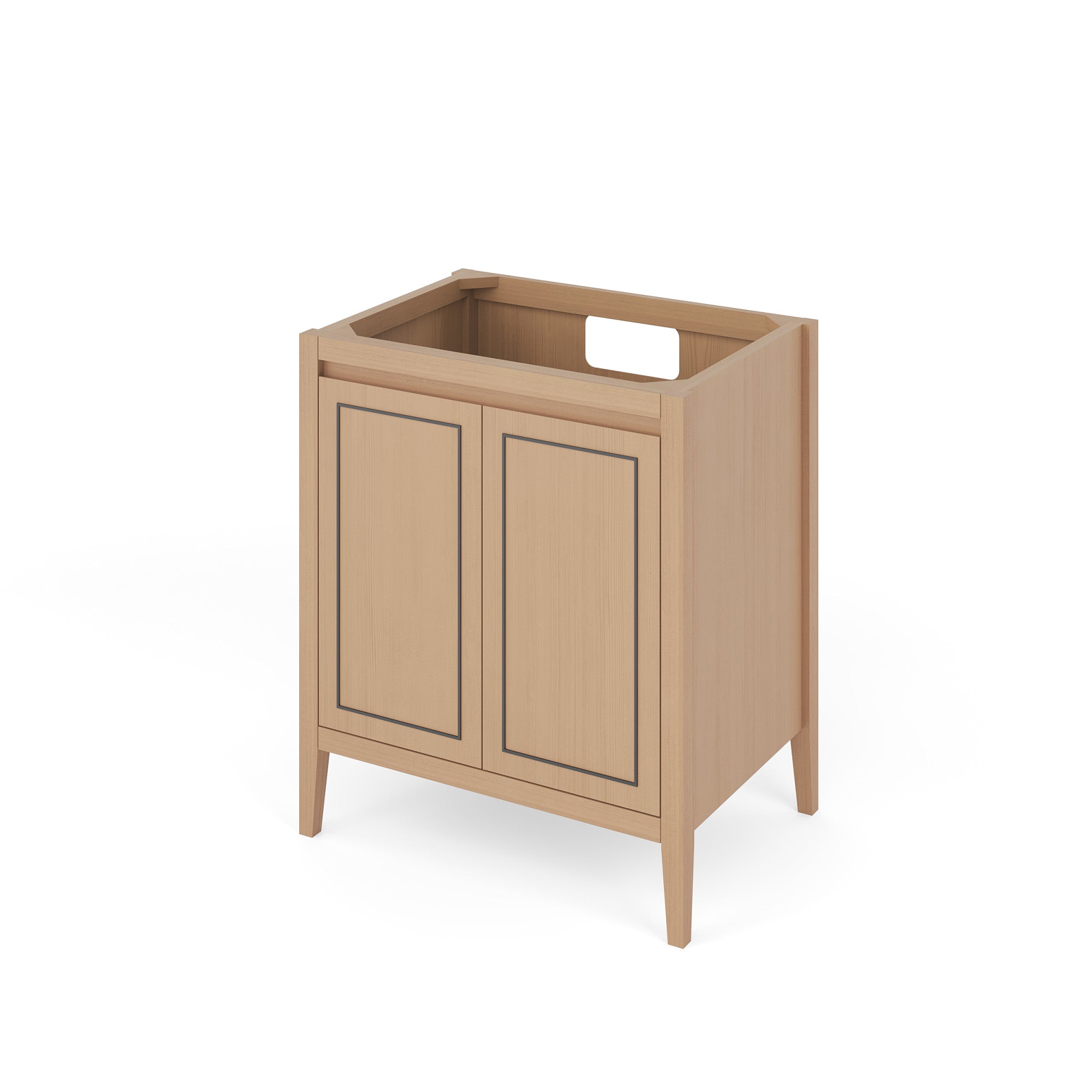 Percival 30" Single Bathroom Vanity Set Natural Oak, White Quartz Vanity Top, Rectangle Bowl | KitchBath