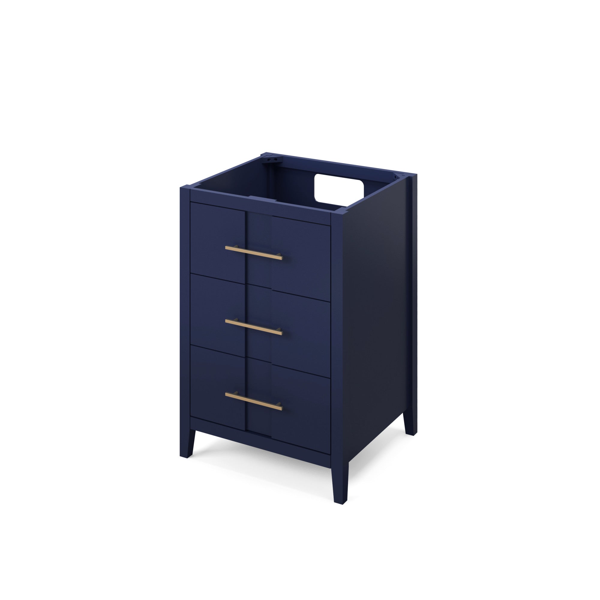 Katara 24" Hale Blue Katara Vanity, White Quartz Vanity Top, Undermount Rectangle Sink | KitchBath