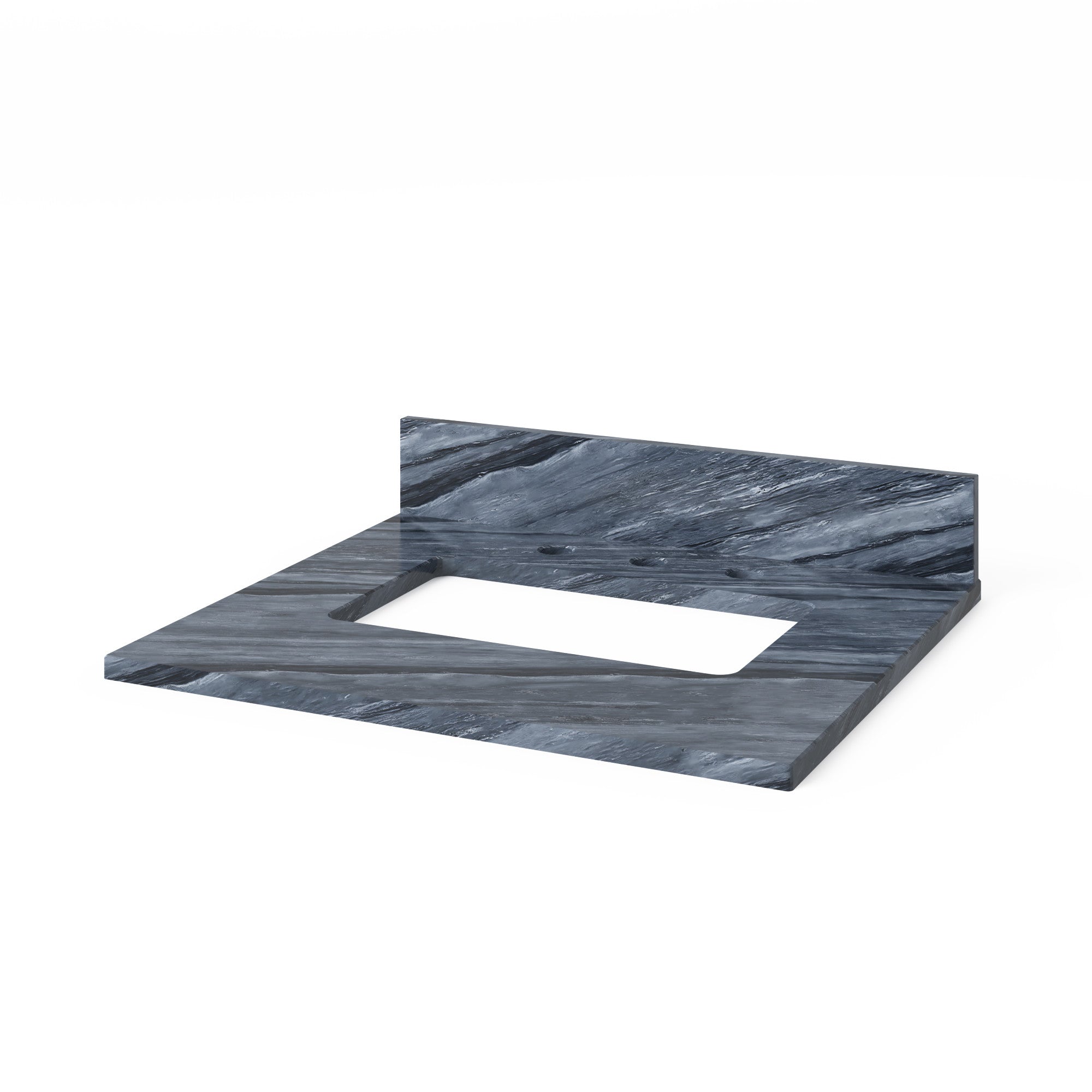 Theodora 24" Single Bathroom Vanity Set Natural Oak, Grey Marble Vanity Top, Rectangle Bowl | KitchBath