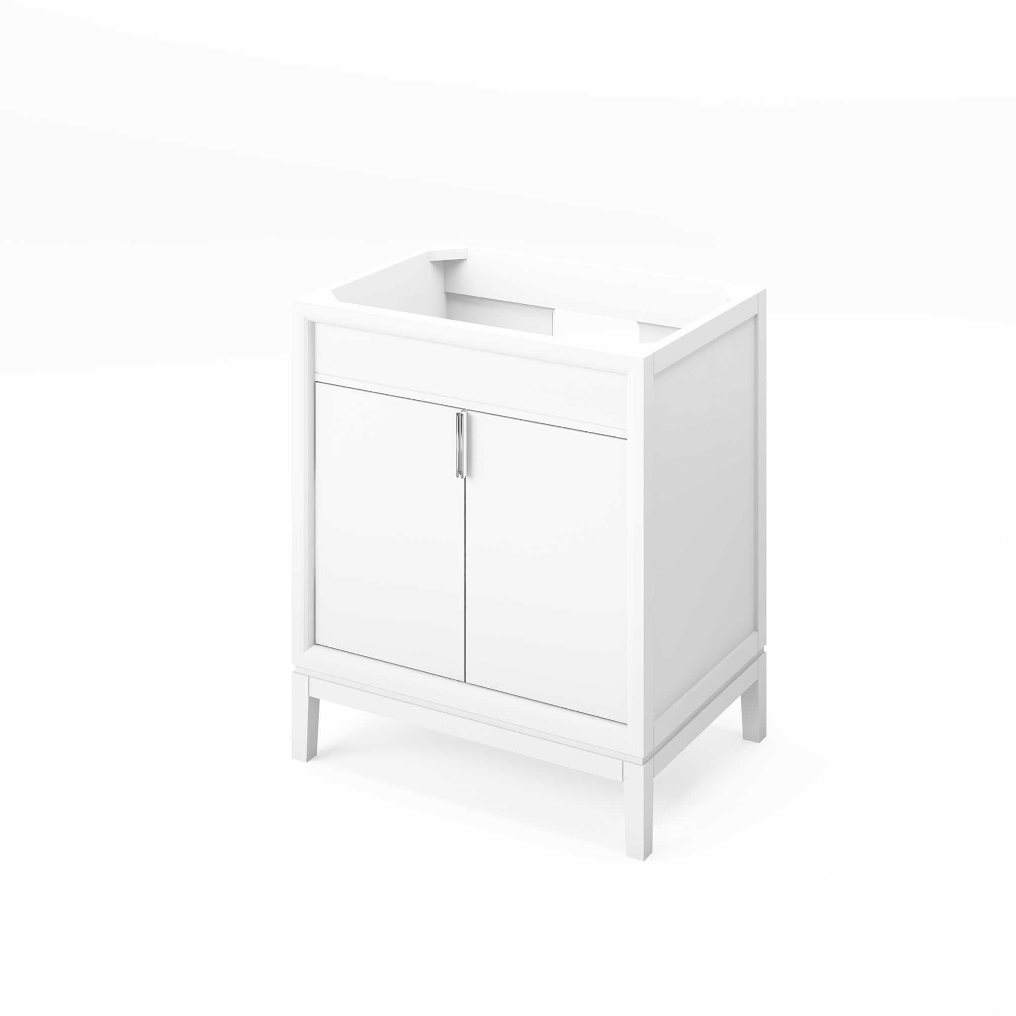 Theodora 30" White Theodora Vanity, White Quartz Vanity Top, Undermount Rectangle Bowl | KitchBath