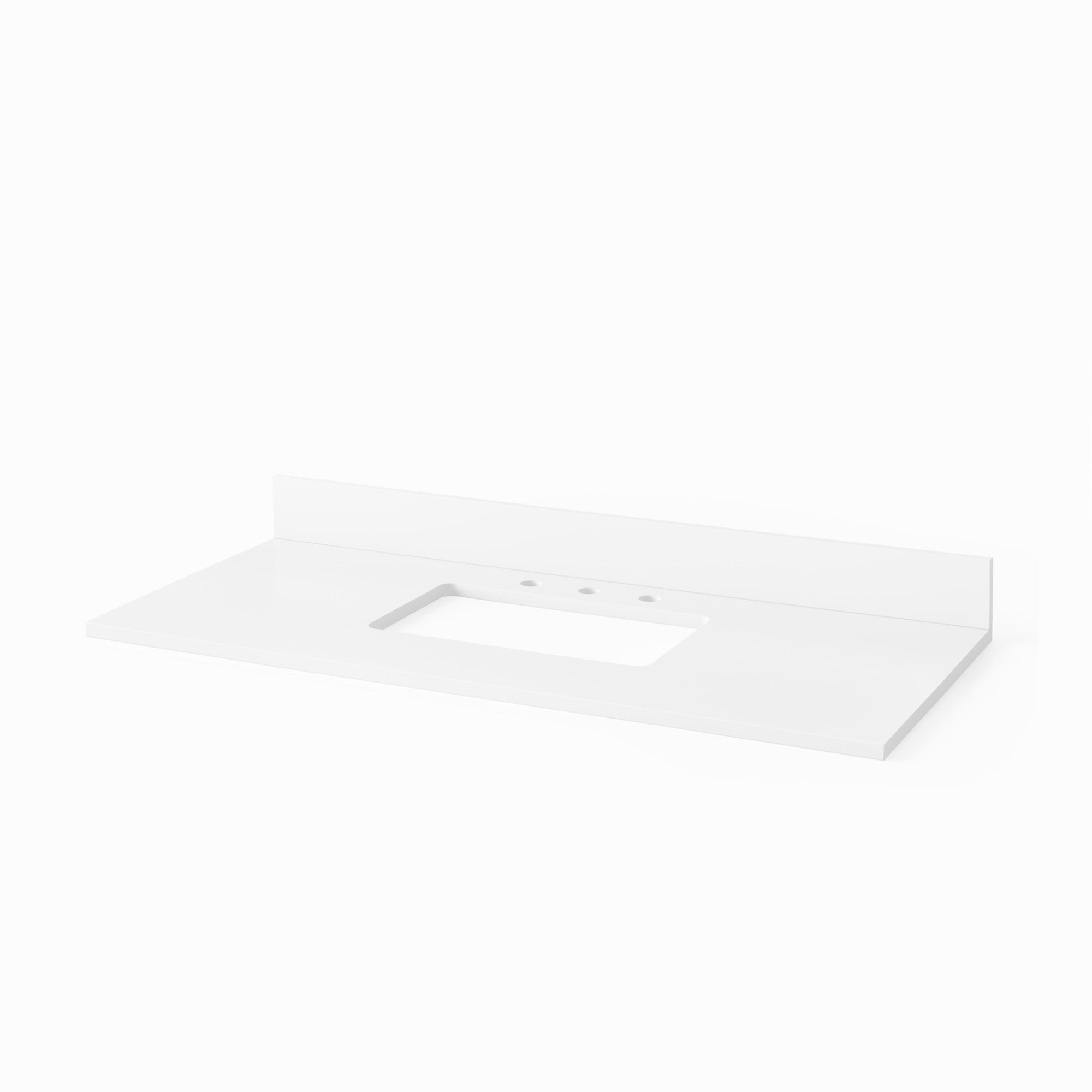 Theodora 48" Black Theodora Vanity, White Quartz Vanity Top, Undermount Rectangle Bowl | KitchBath