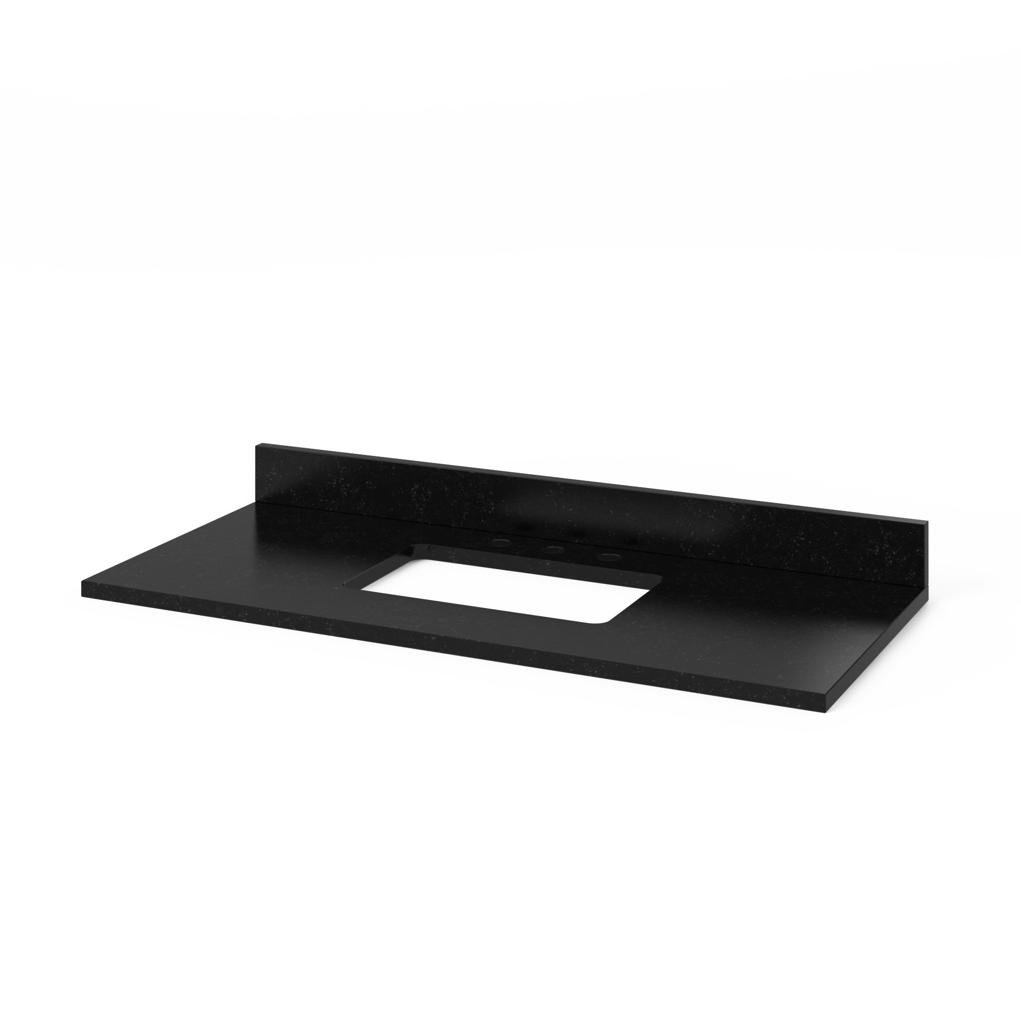 Kipling 48" W  Single Basin Bathroom Vanity Set Black, Black Granite Vanity Top, Rectangle Bowl | KitchBath