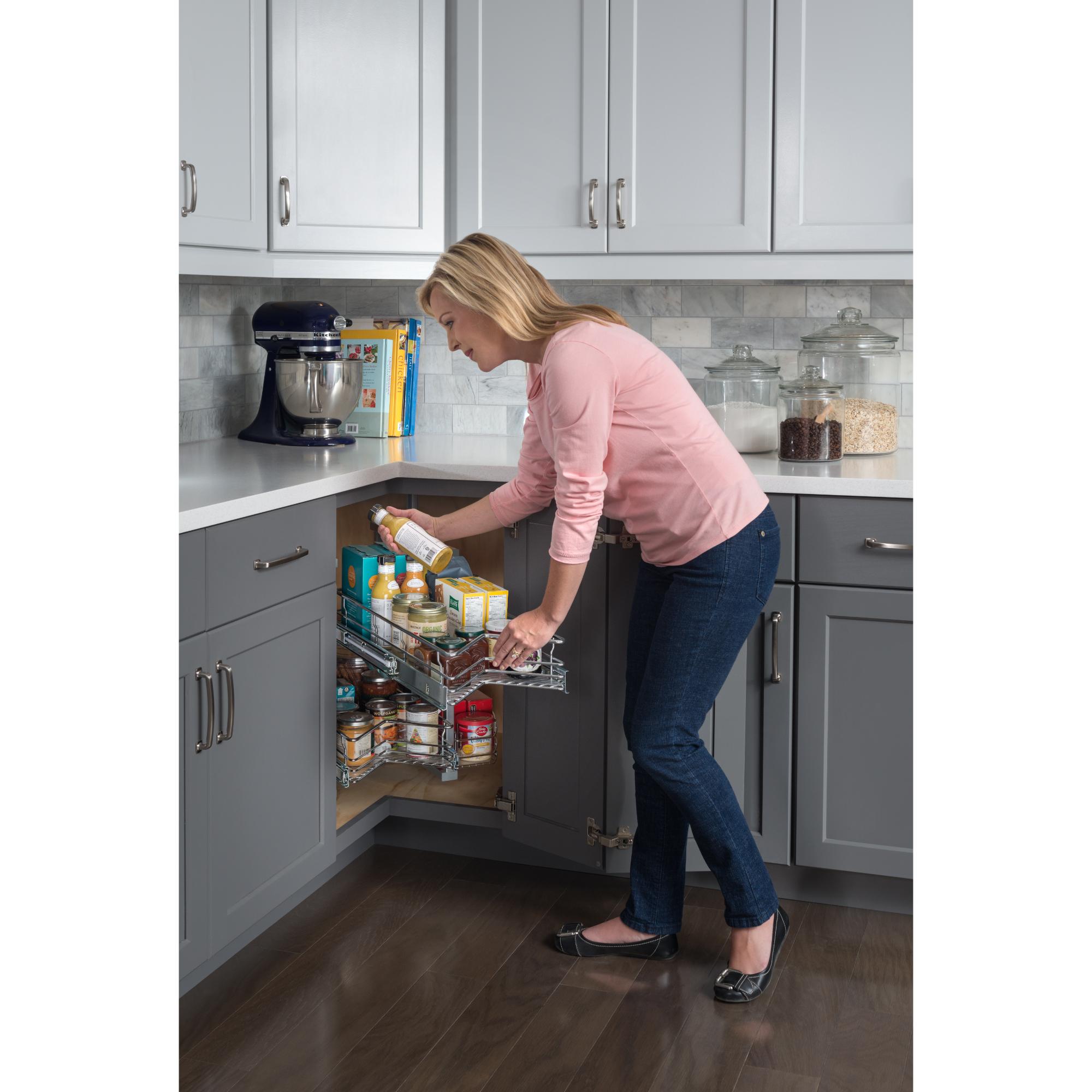 Easy 360 Lazy Susan Rotating Corner Organizer | KitchBath