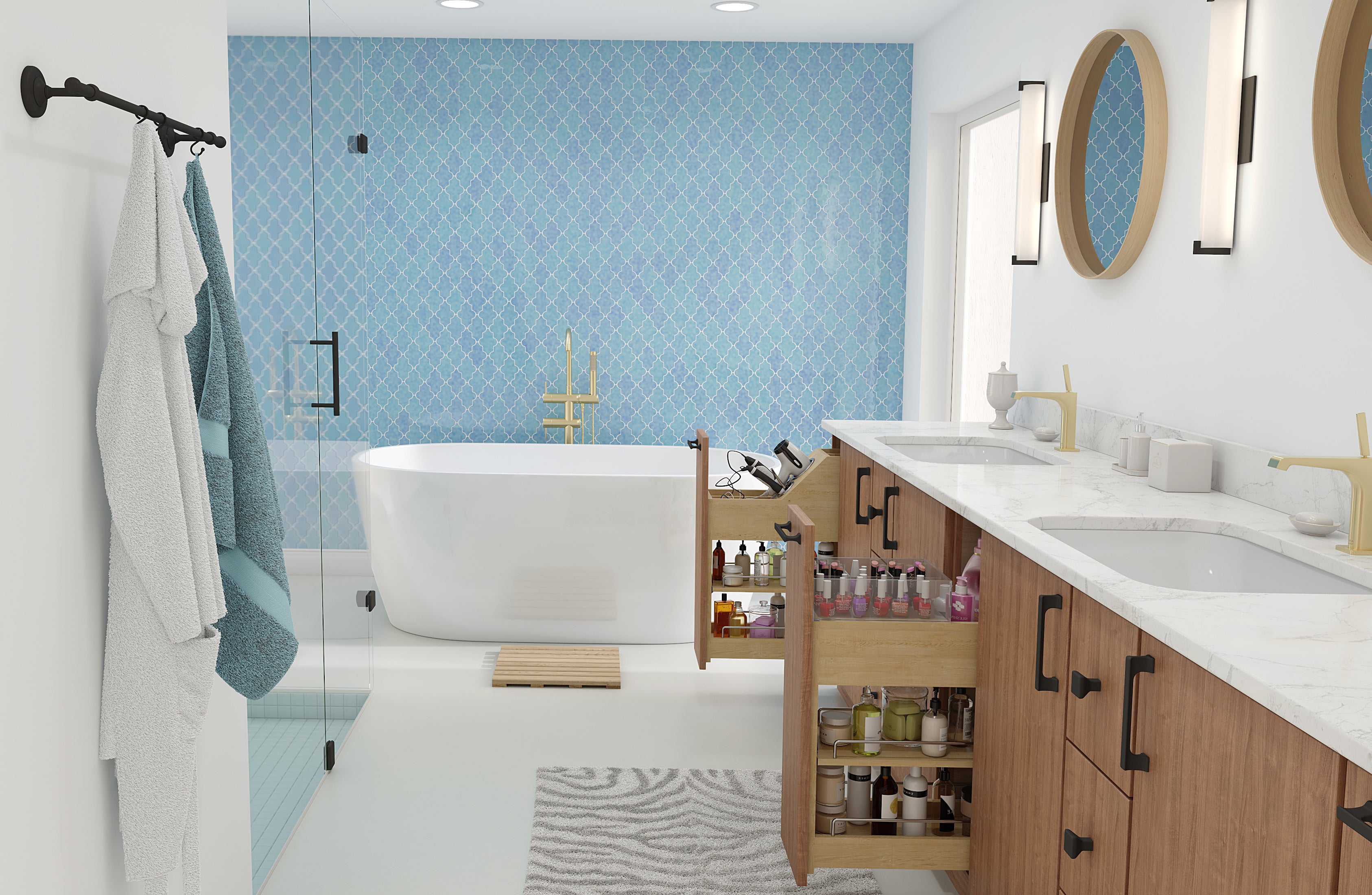 Acrylic Tray for Vanity Pullout | KitchBath