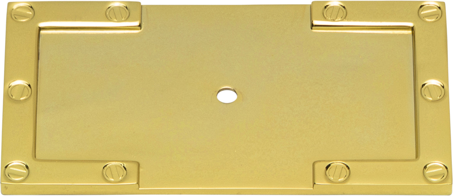 Campaign L-Bracket Backplate 3 11/16 Inch Polished Brass | KitchBath