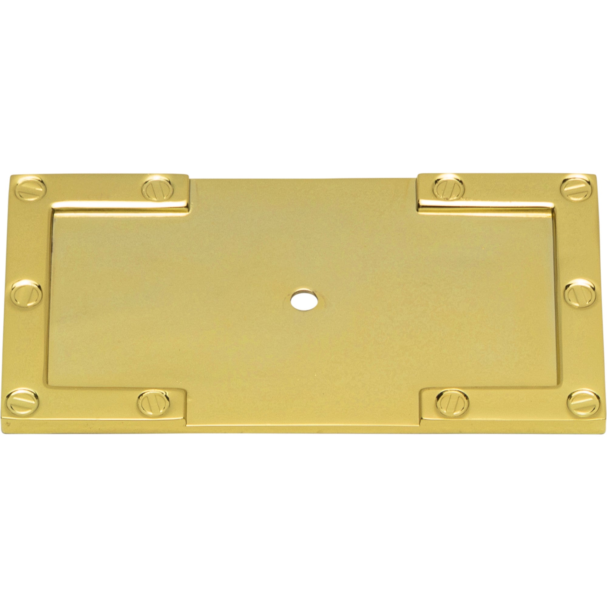 Campaign L-Bracket Backplate 3 11/16 Inch Polished Brass | KitchBath