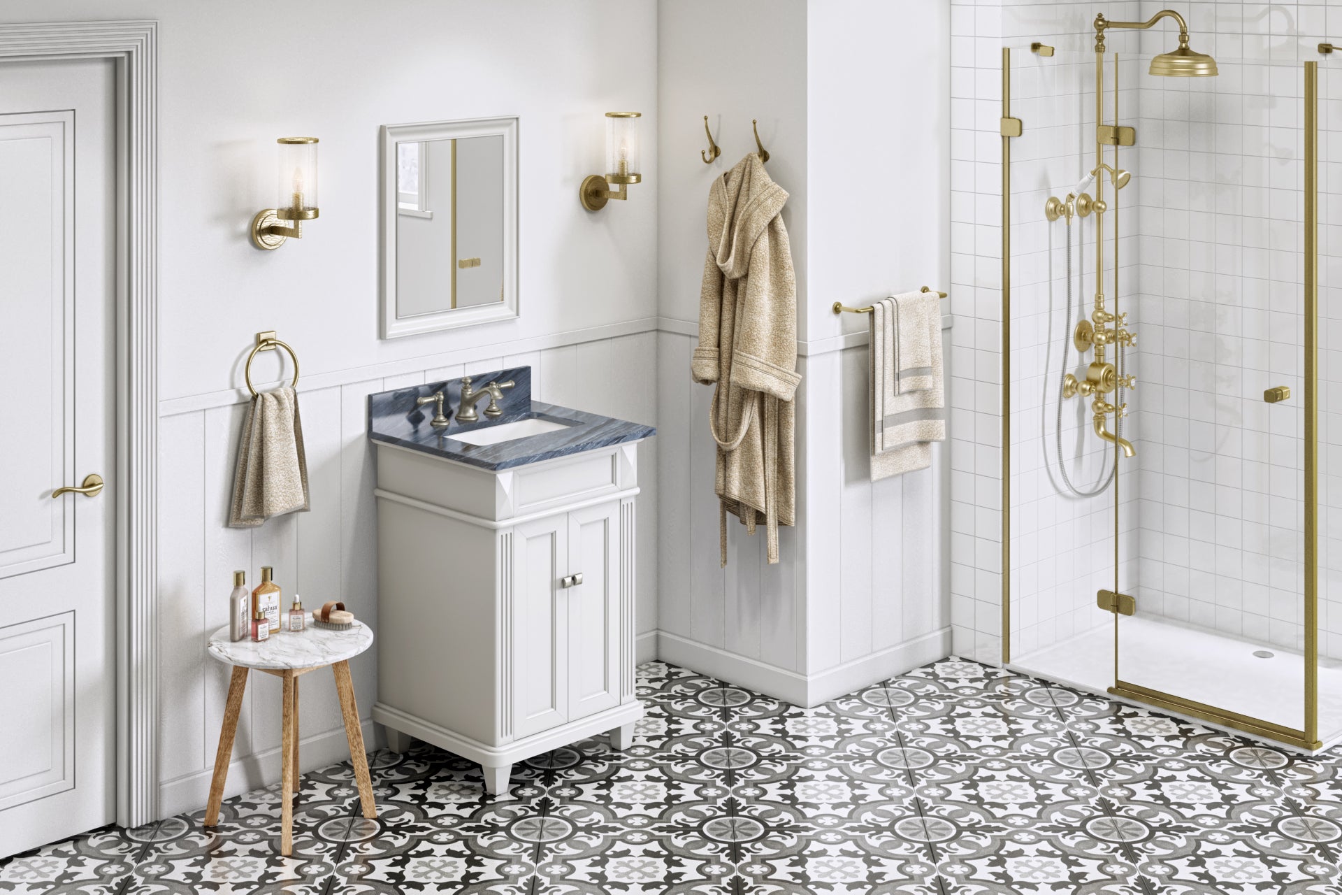 24" White Douglas Vanity | KitchBath