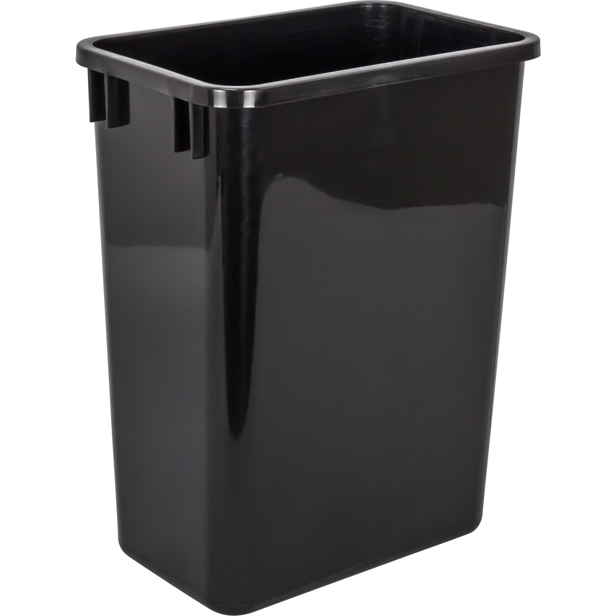Single Black 35 Quart Top-Mount Trashcan Pullout for 12" Opening | KitchBath