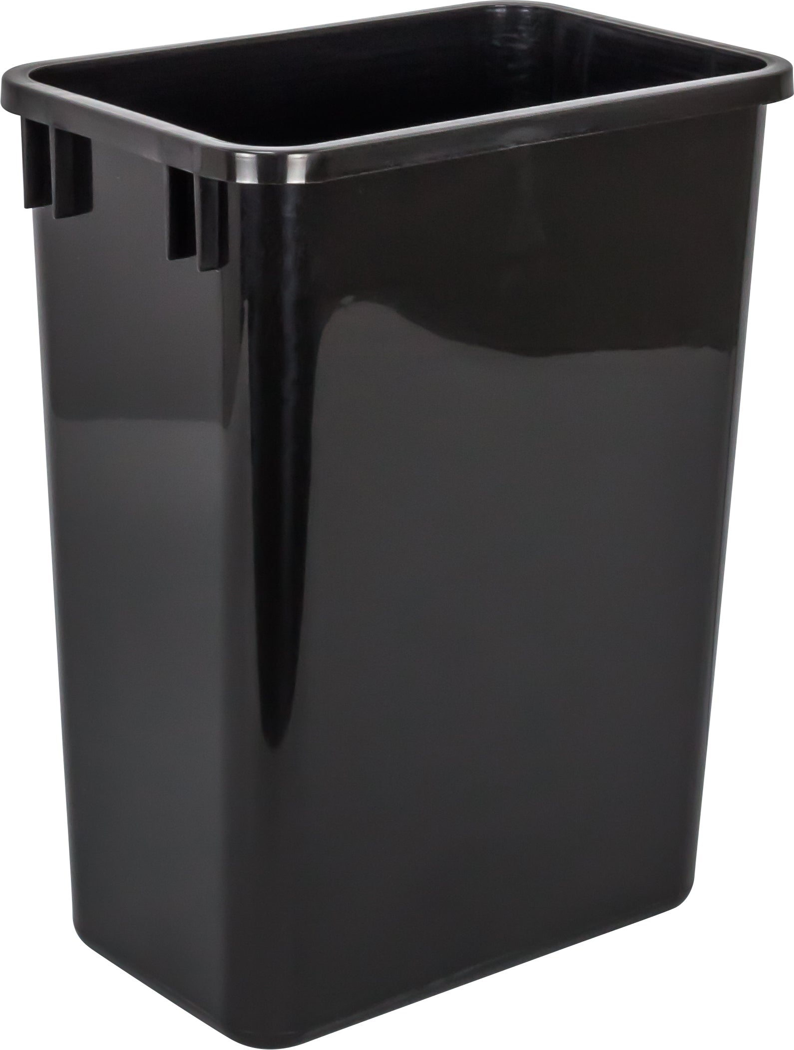 Single Black 35 Quart Top-Mount Trashcan Pullout for 12" Opening | KitchBath