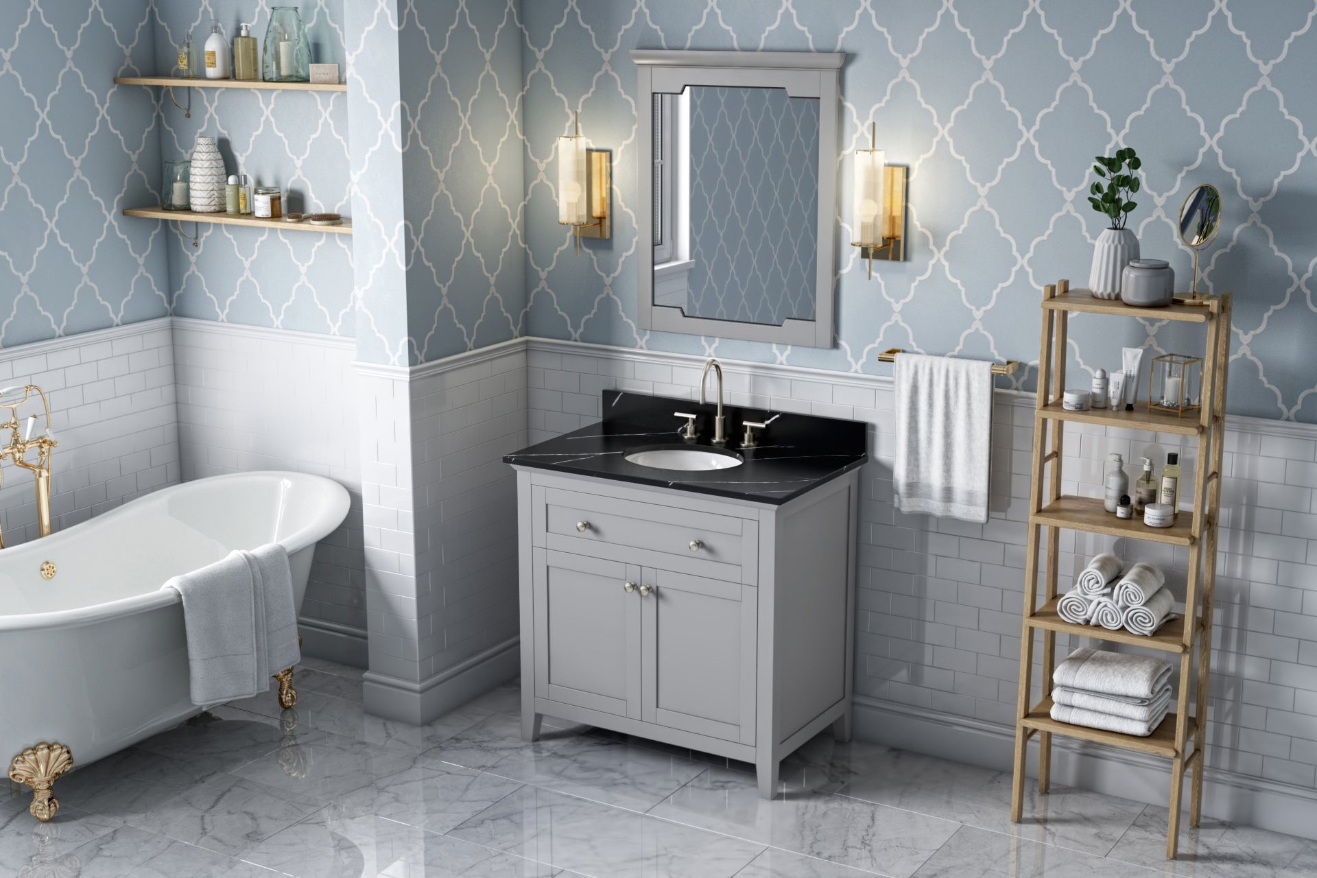 36" Grey Chatham Vanity | KitchBath