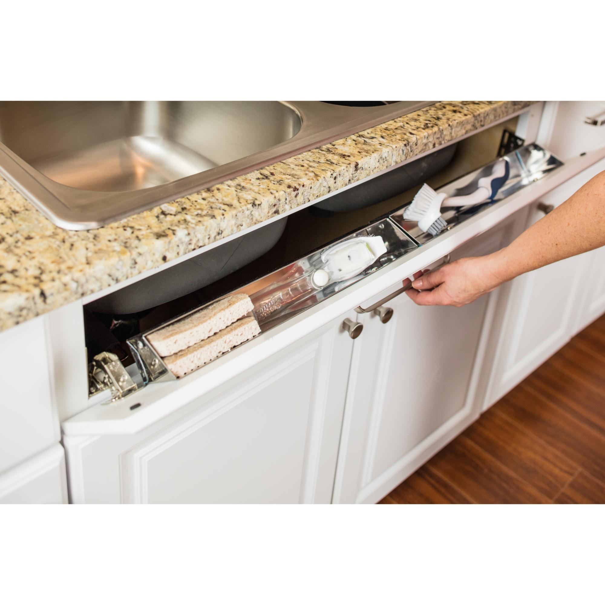 11-11/16" Stainless Steel Tip-Out Tray Kit for Sink Front | KitchBath