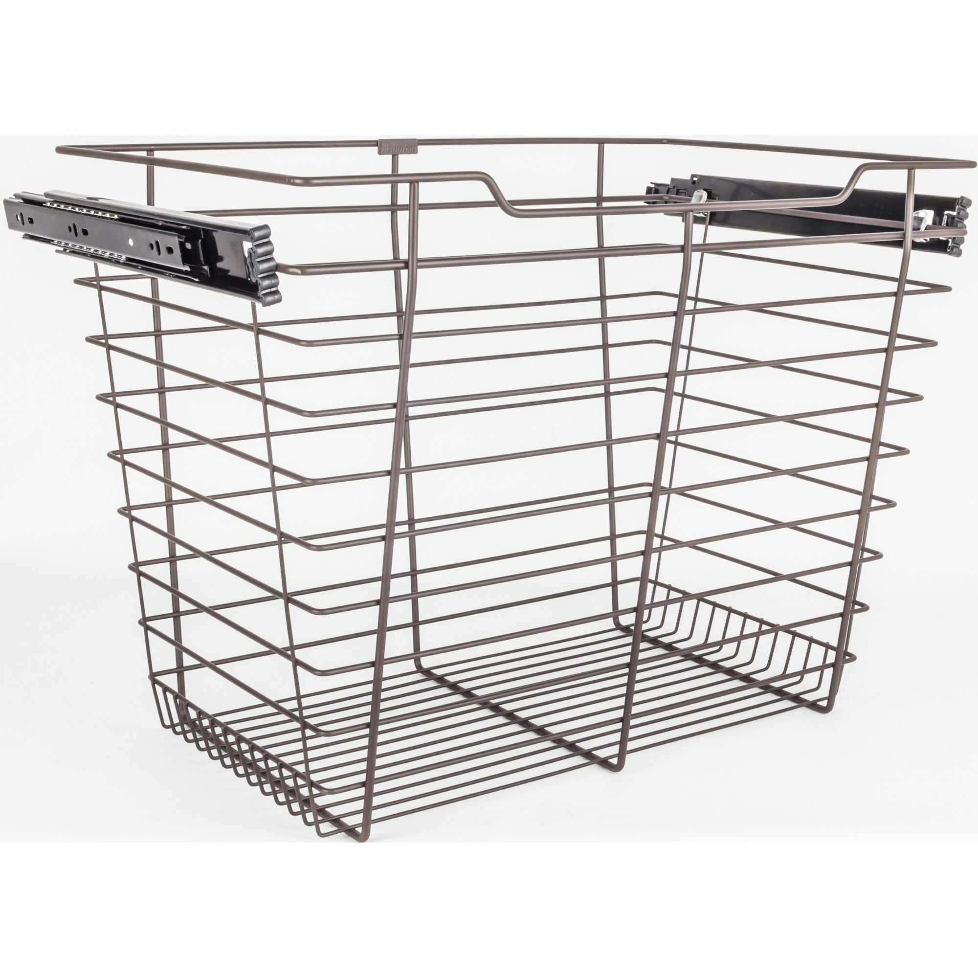 Dark Bronze Closet Pullout Basket with Slides 16"D x 17"W x 17"H