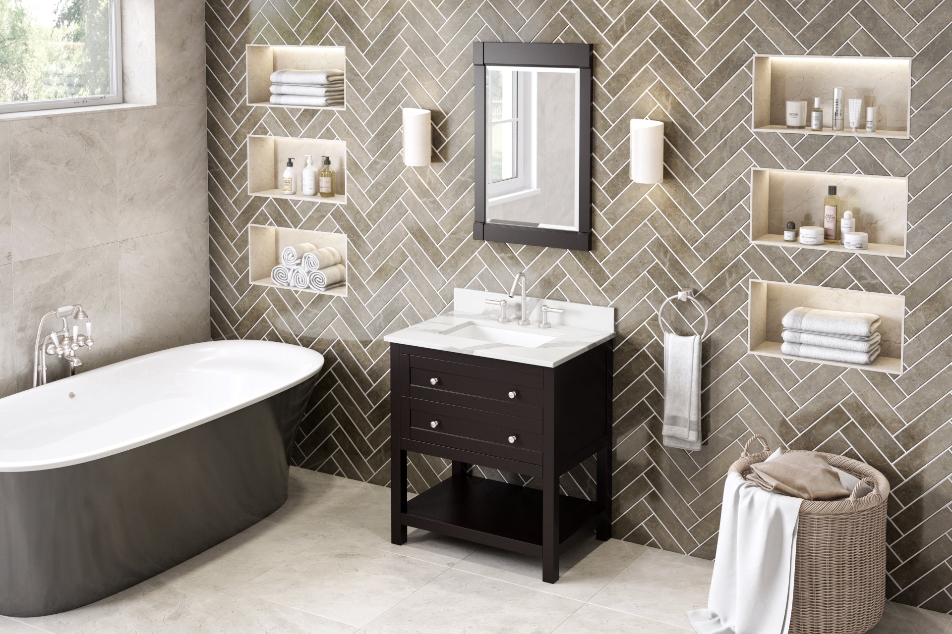 48" Espresso Astoria Vanity | KitchBath
