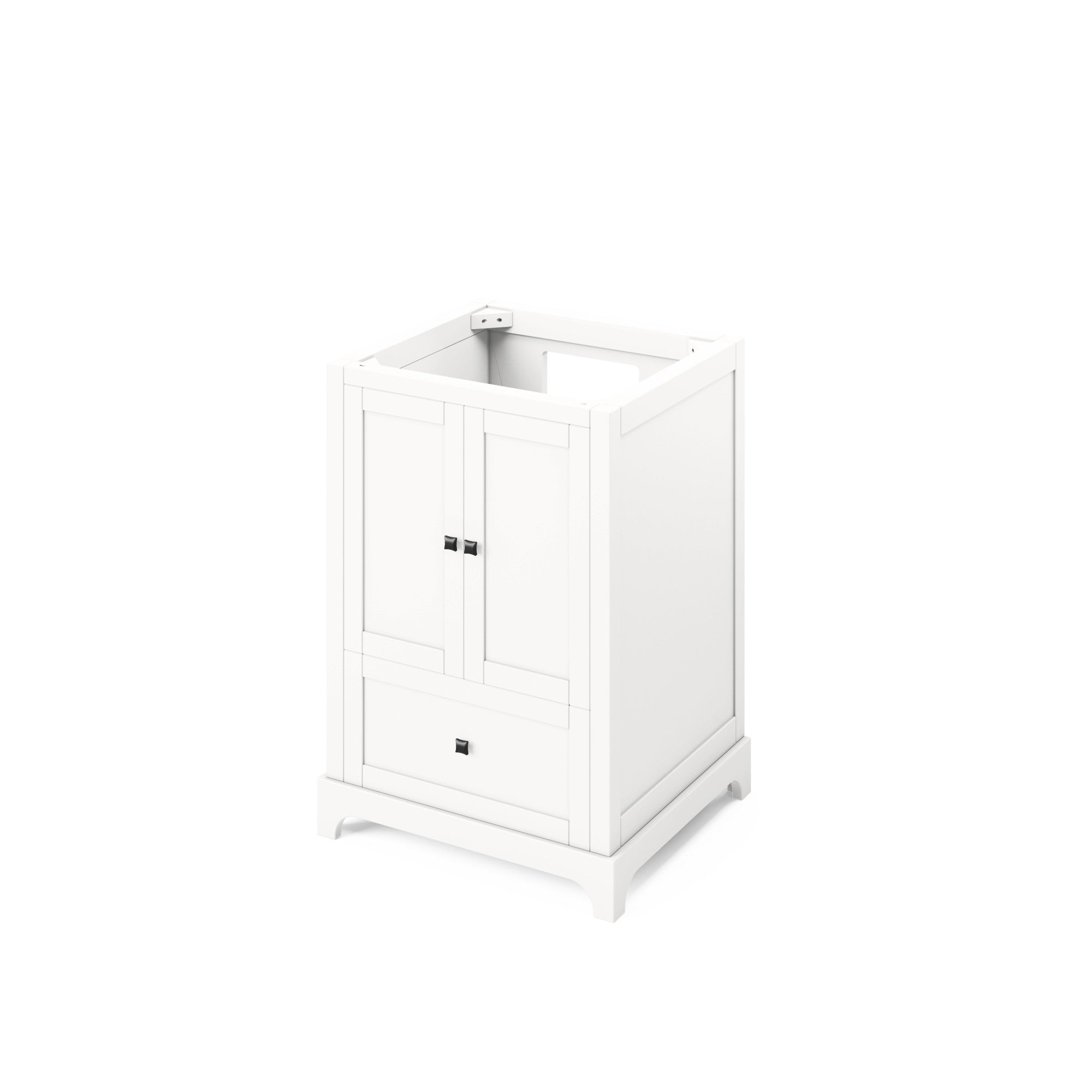24" White Addington Vanity, Calacatta Vienna Quartz Vanity Top, undermount rectangle bowl | KitchBath