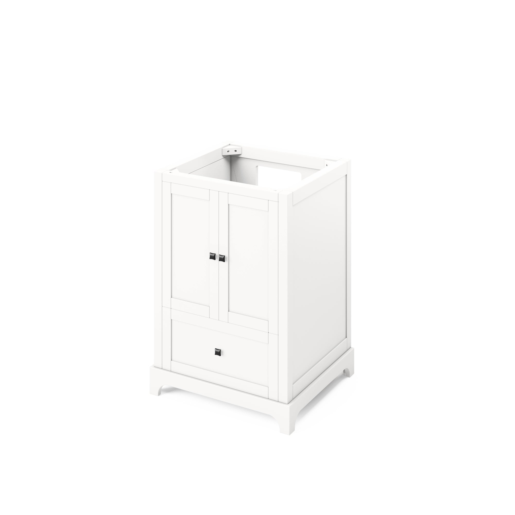 24" White Addington Vanity, Calacatta Vienna Quartz Vanity Top, undermount rectangle bowl | KitchBath
