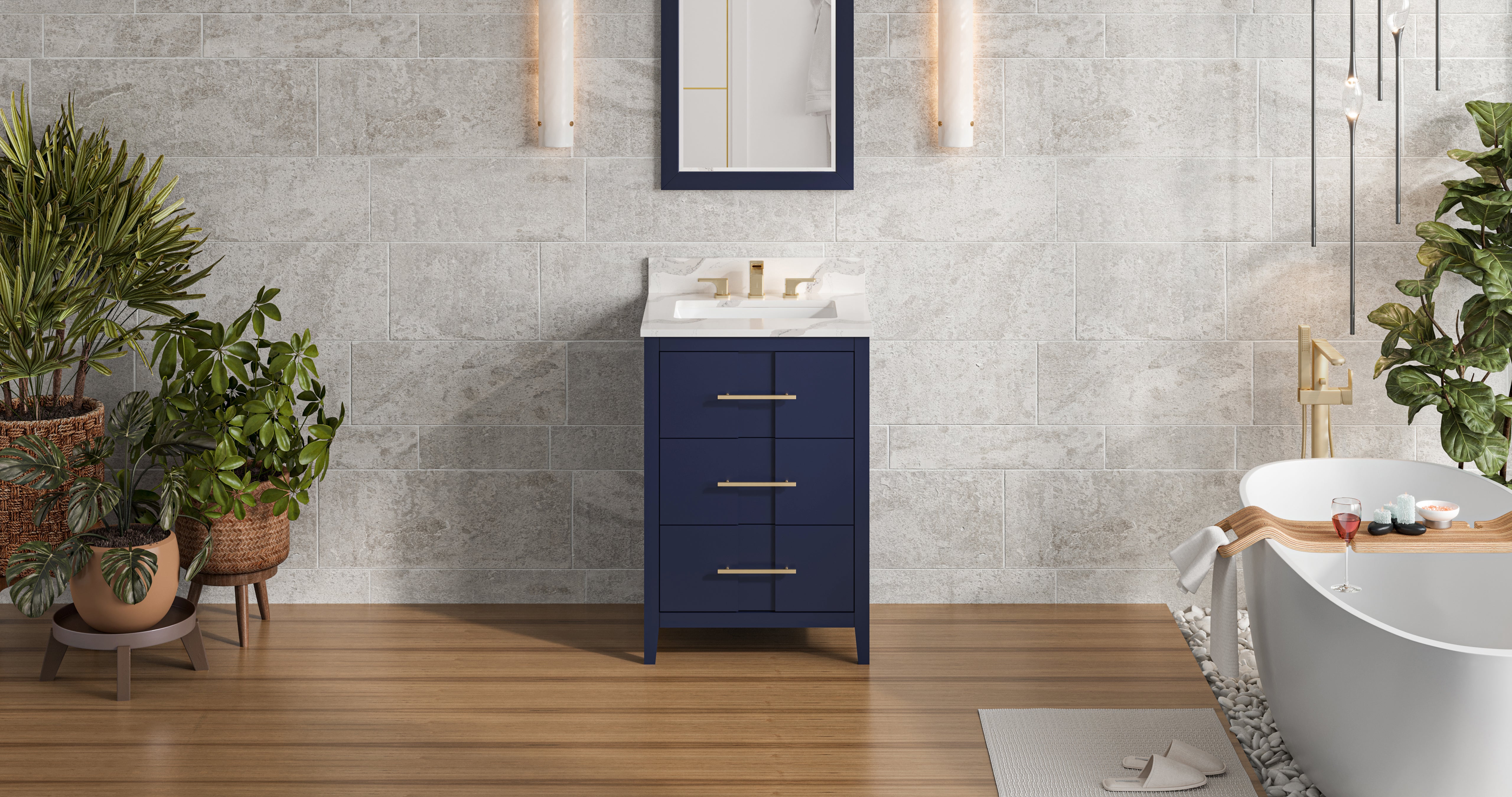 24" Hale Blue Katara Vanity | KitchBath