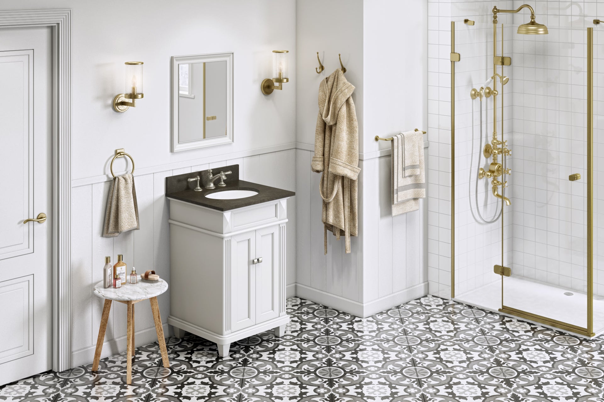 24" White Douglas Vanity | KitchBath