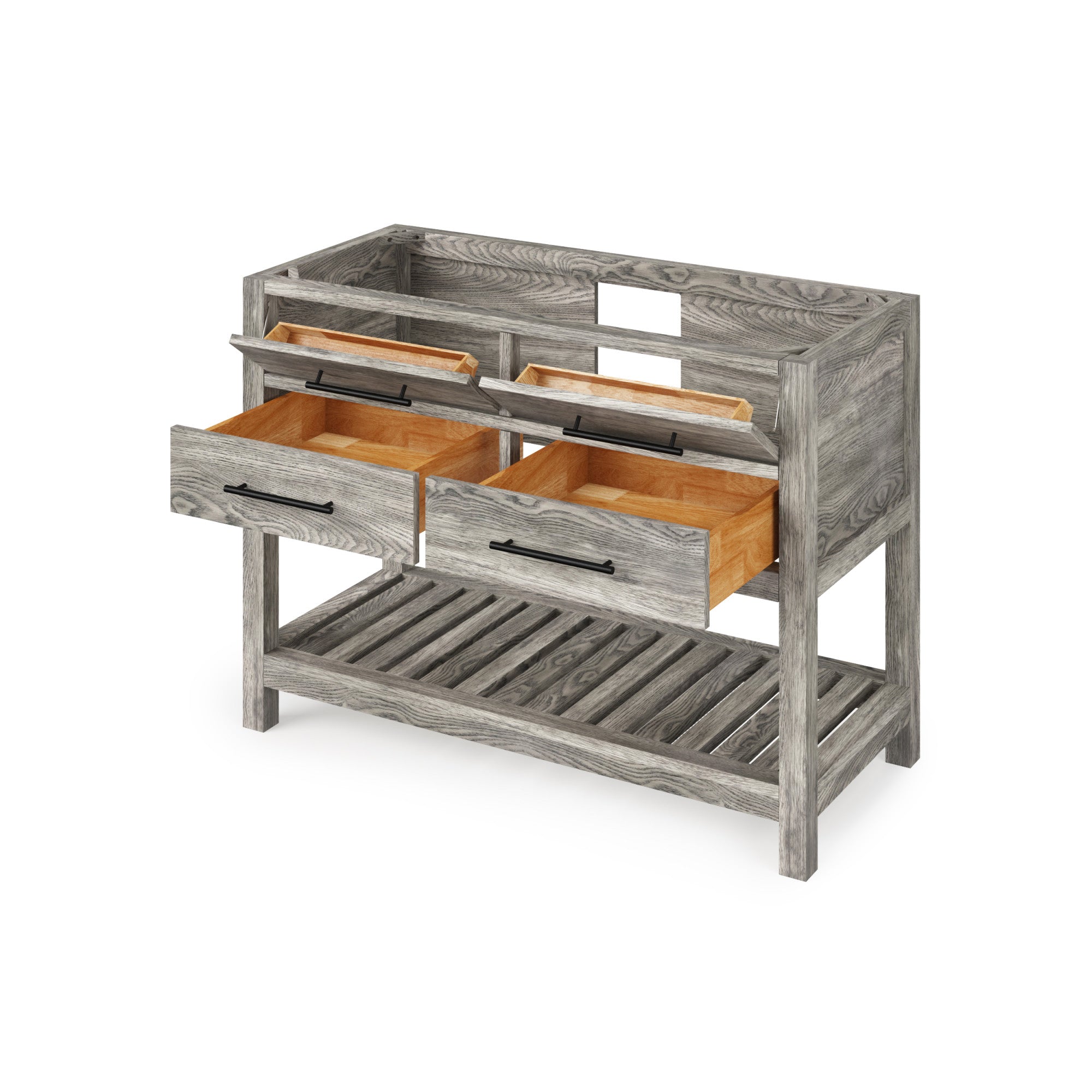 48" Weathered Grey Wavecrest Vanity | KitchBath
