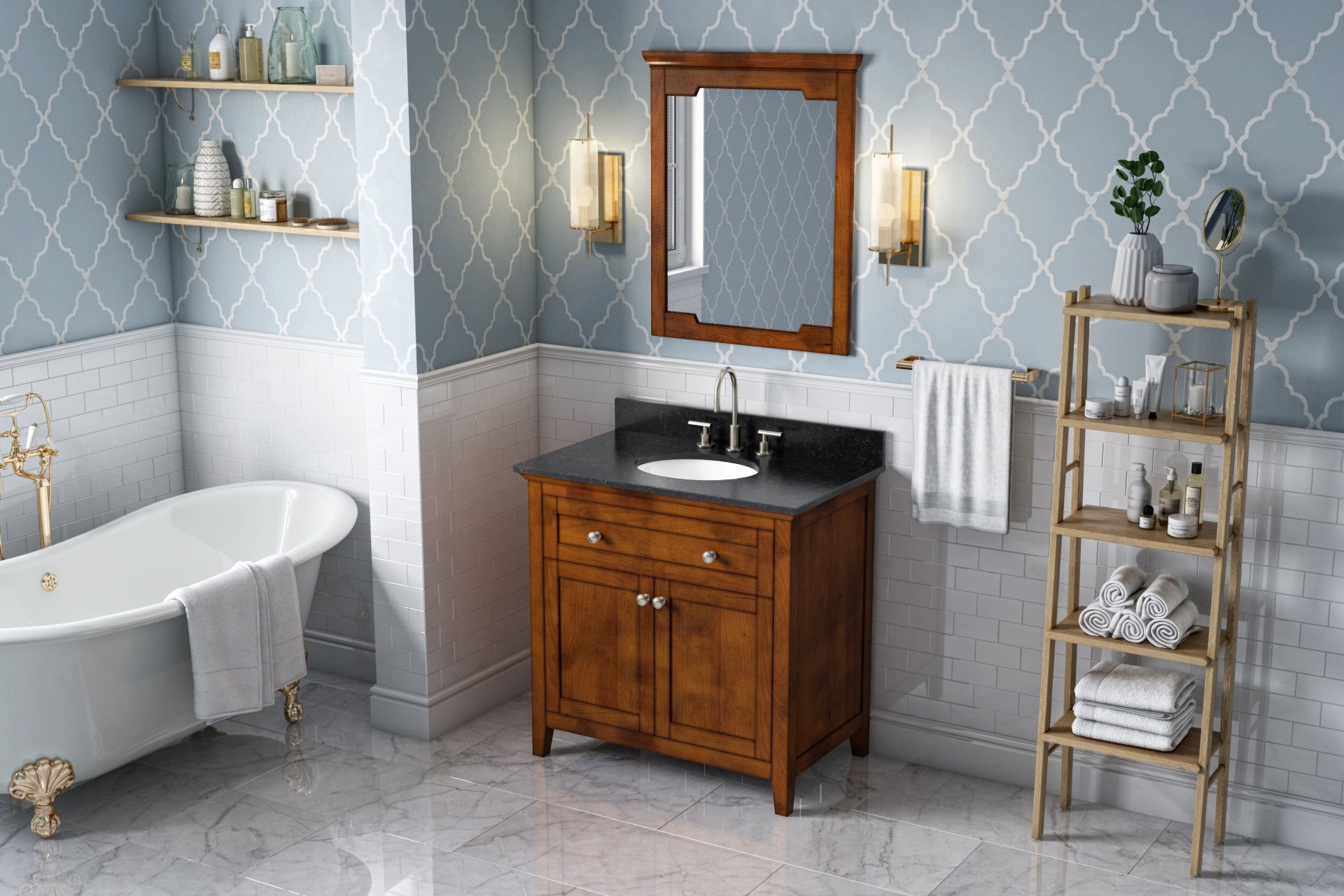 36" Chocolate Chatham Vanities | KitchBath
