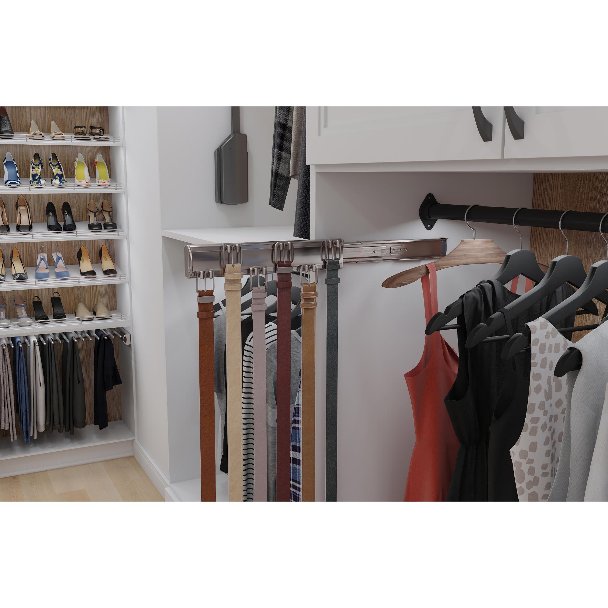 Satin Nickel 14" Belt Rack | KitchBath