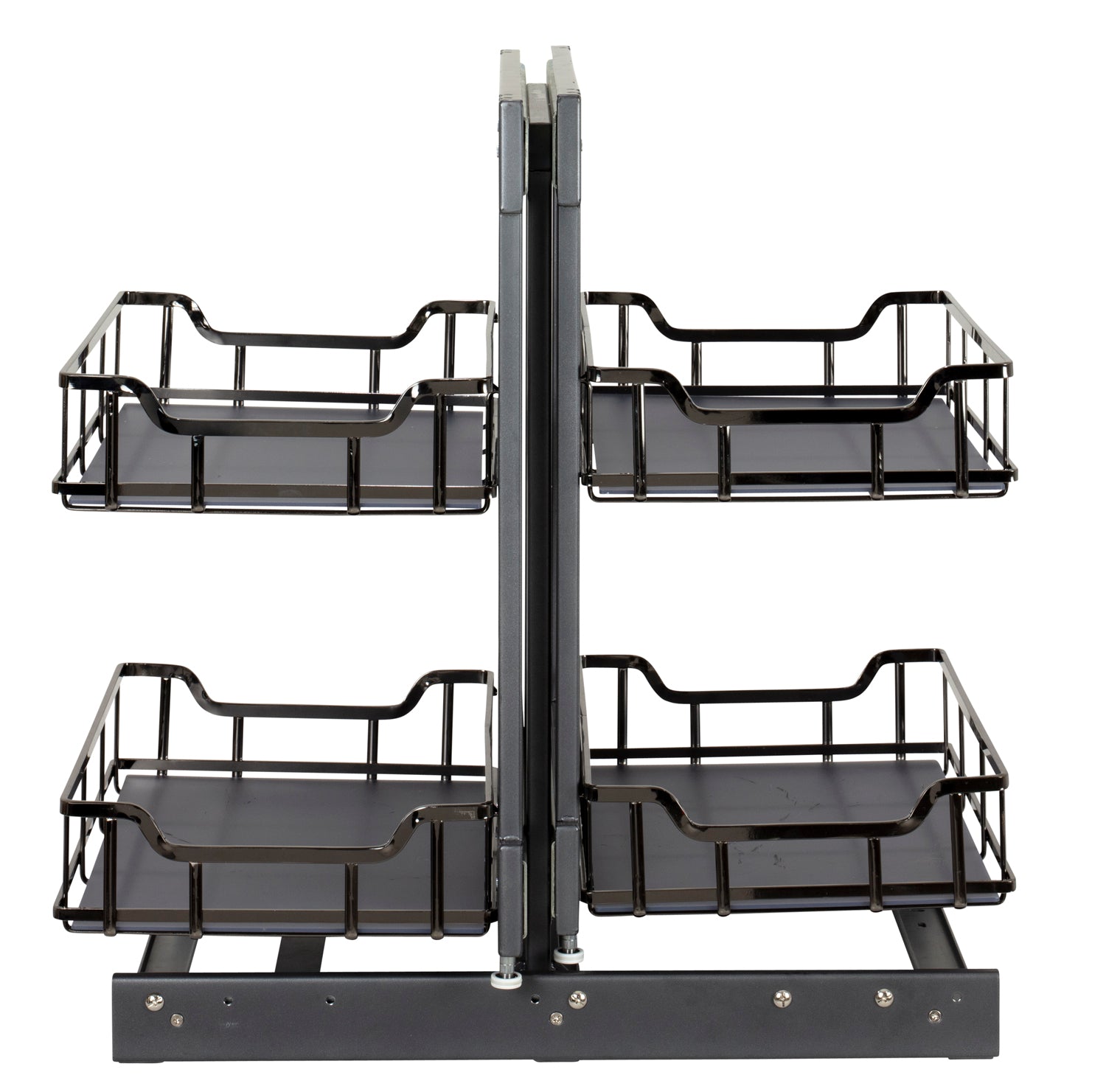 15" Black Nickel STORAGE WITH STYLE® Full-Height Blind Corner Organizer | KitchBath