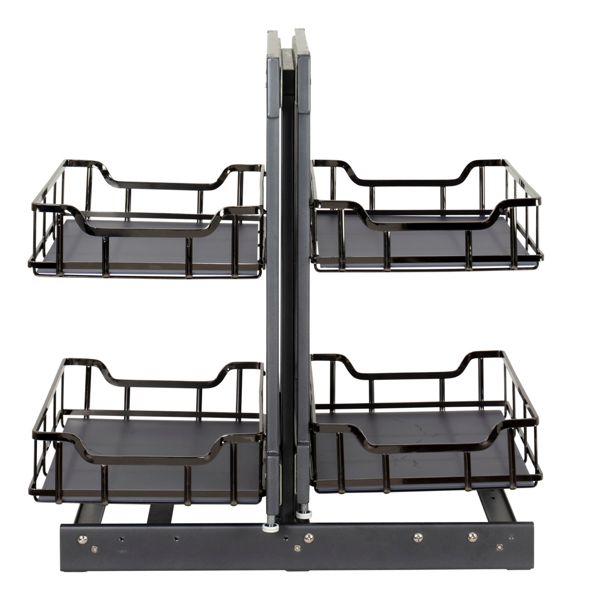 15" Black Nickel STORAGE WITH STYLE® Full-Height Blind Corner Organizer | KitchBath