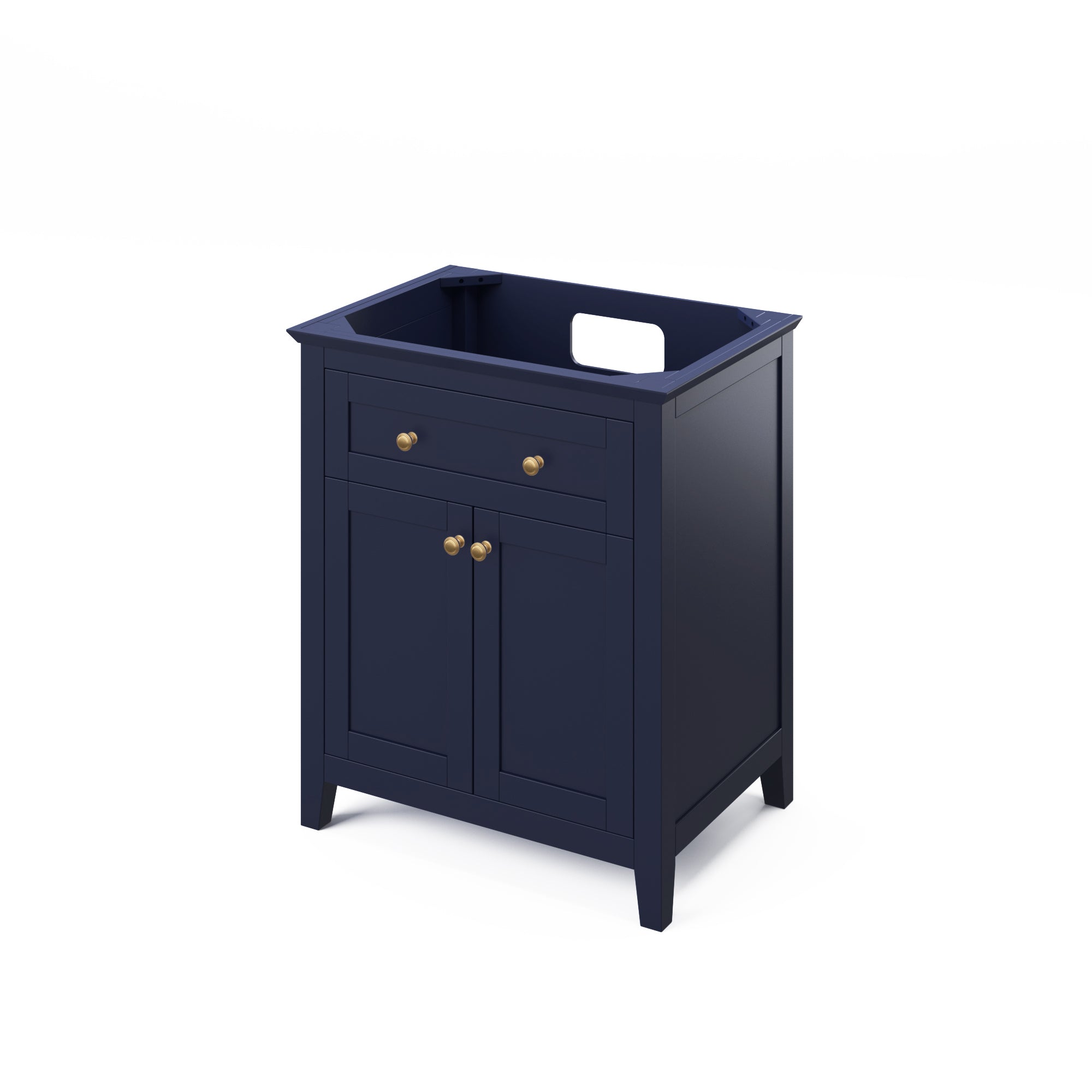 30" Hale Blue Chatham Vanity, Black Granite Vanity Top, undermount rectangle bowl | KitchBath