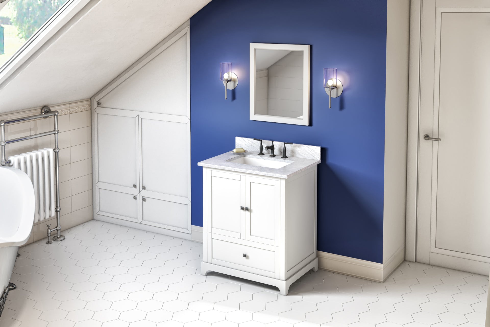 30" White Addington Vanity | KitchBath