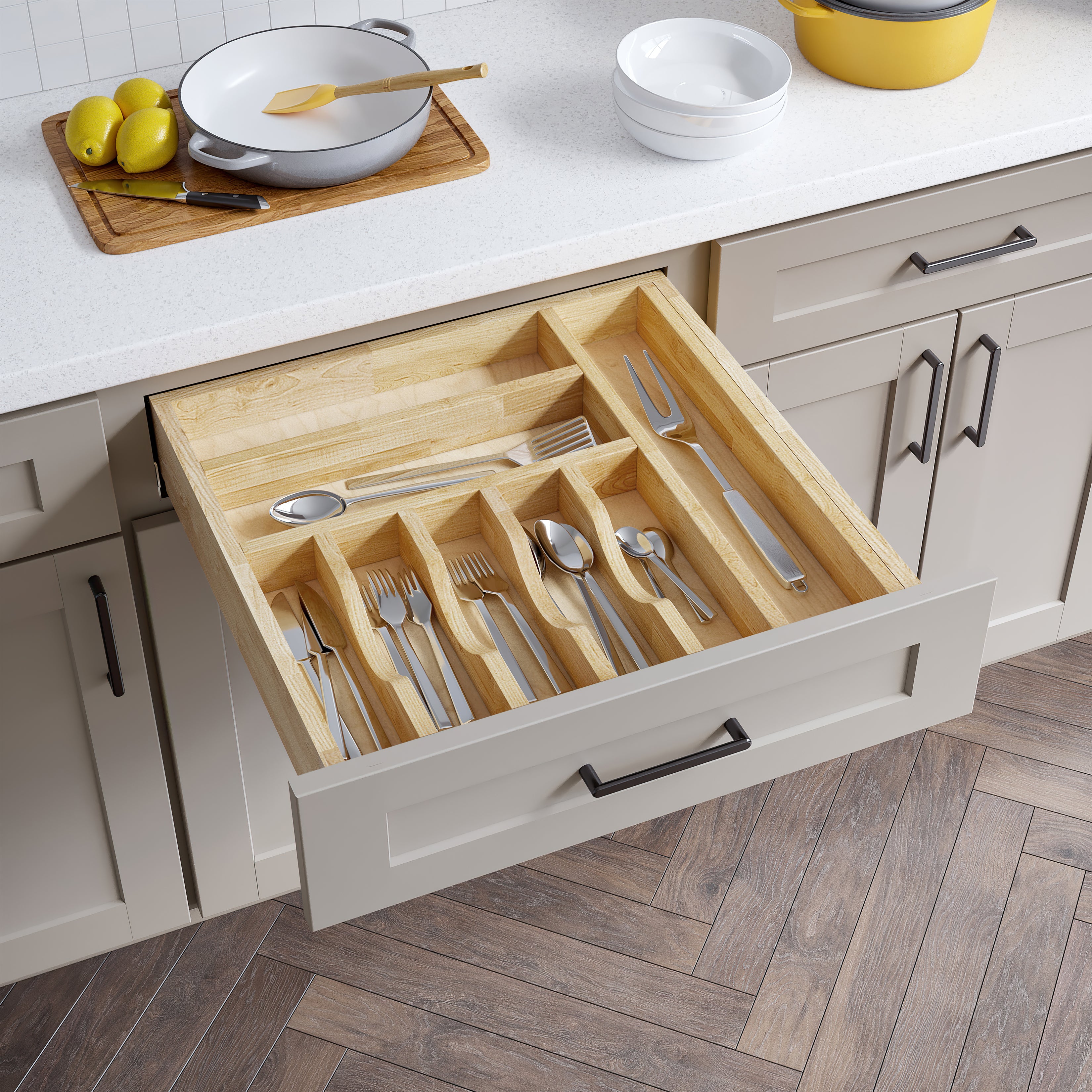 15"- 20" Adjustable Cutlery Drawer Insert | KitchBath