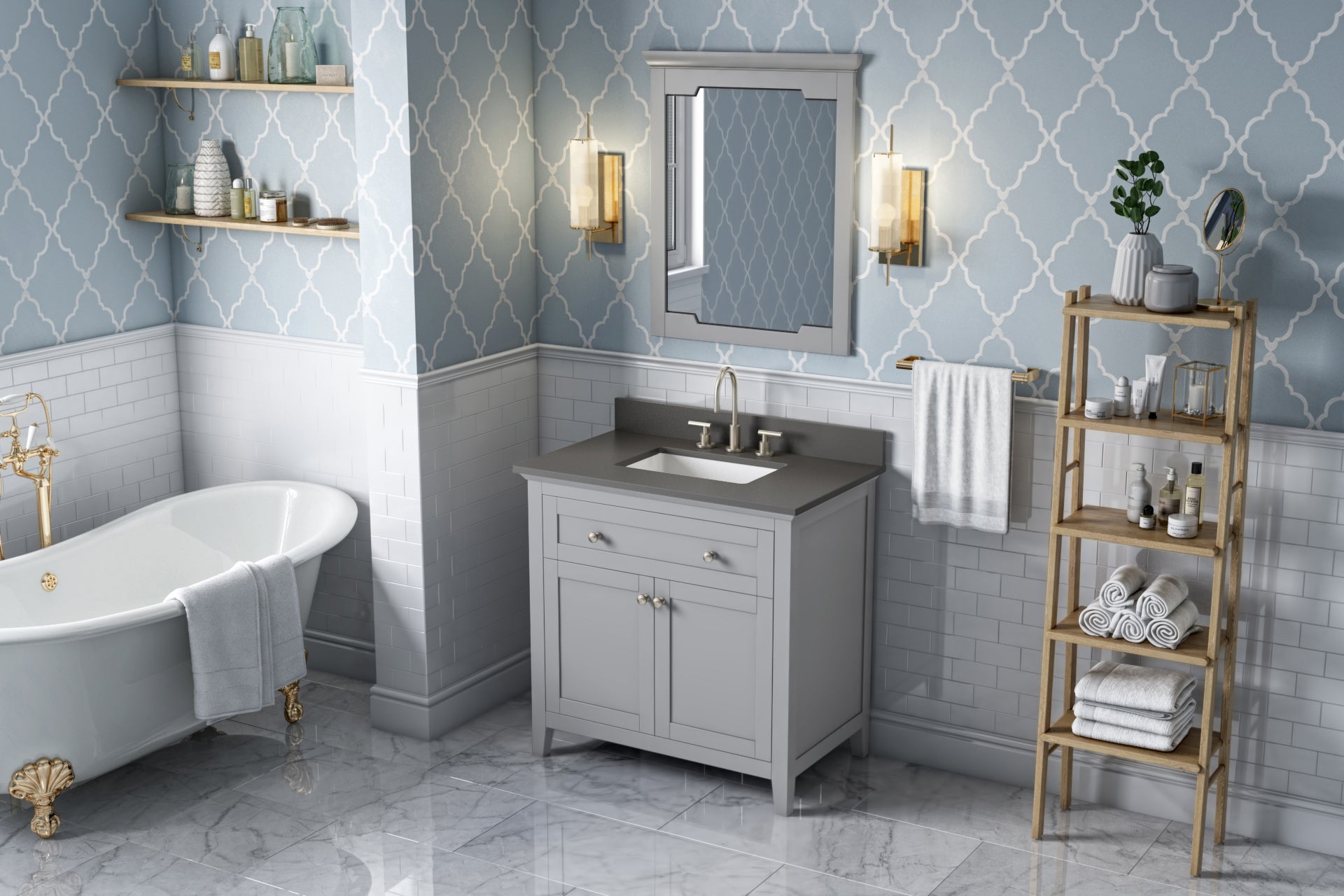 36" Grey Chatham Vanity | KitchBath