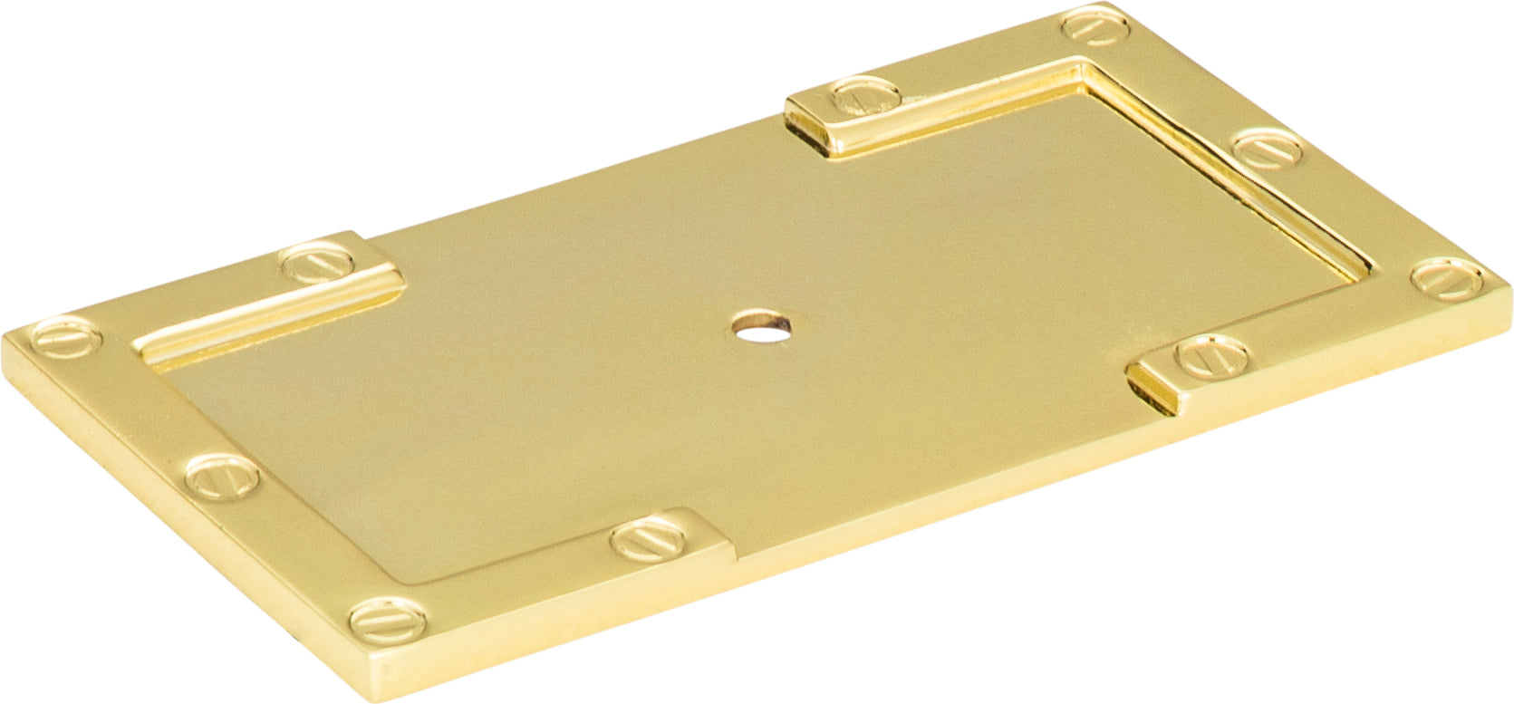Campaign L-Bracket Backplate 3 11/16 Inch Polished Brass | KitchBath