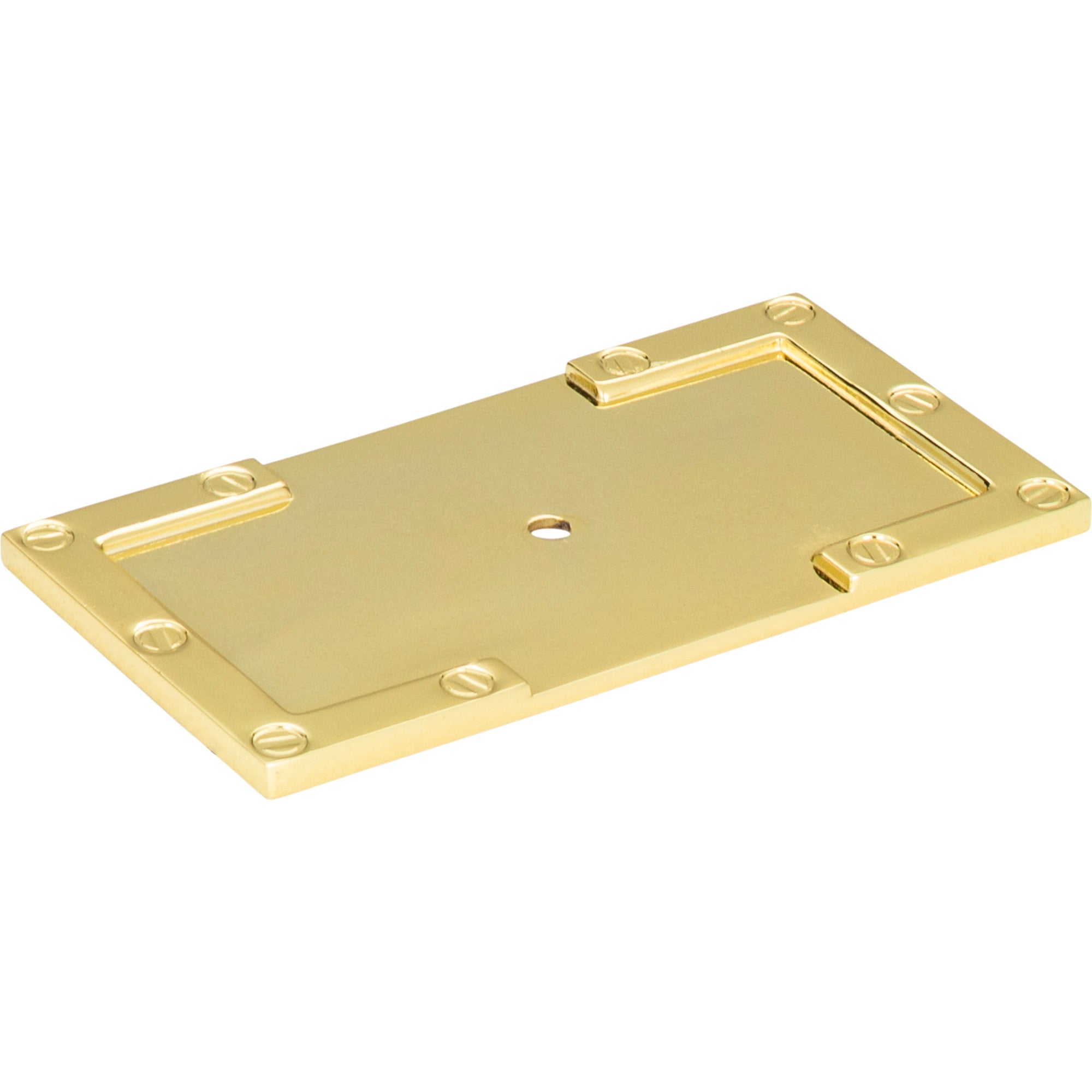 Campaign L-Bracket Backplate 3 11/16 Inch Polished Brass | KitchBath